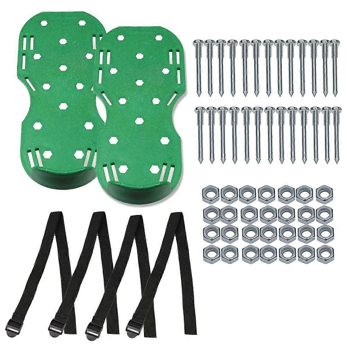 Garden Lawn Aerator Shoes Manual Lawn Aerator With 13x30cm Spikes And Straps Universal Fit Lawn Aerator Sandals