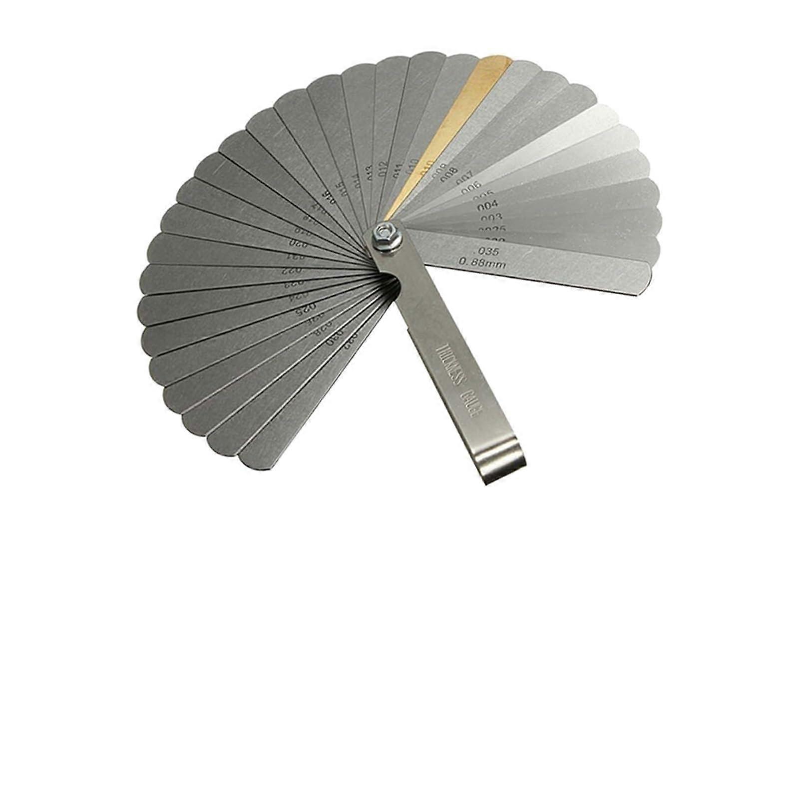 Feeler Gauge Metric 32-Piece Set 0.04-0.88 Mm Thickness Range Filler Gauge