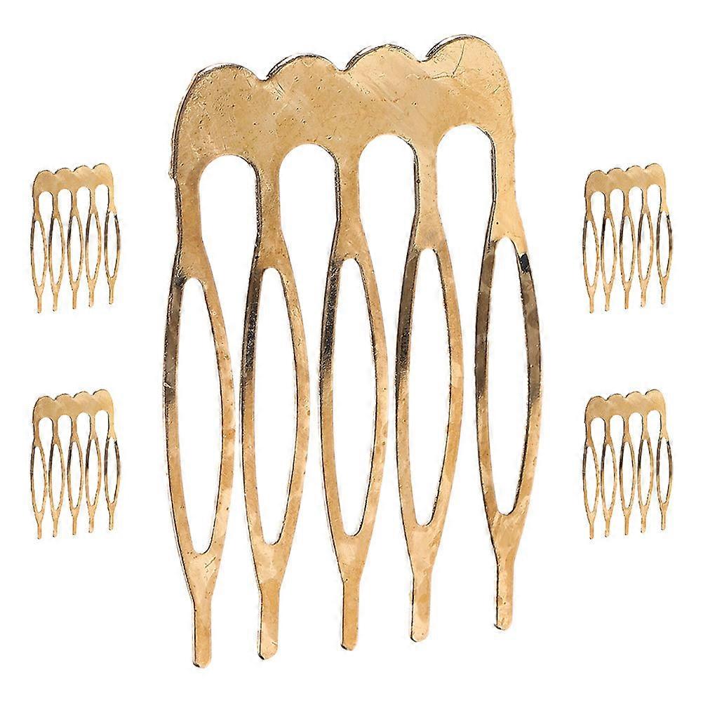 5pcs Decorative Metal Hair Combs for Women – Stylish Side Accessories for Crafting, Styling & Special Occasions