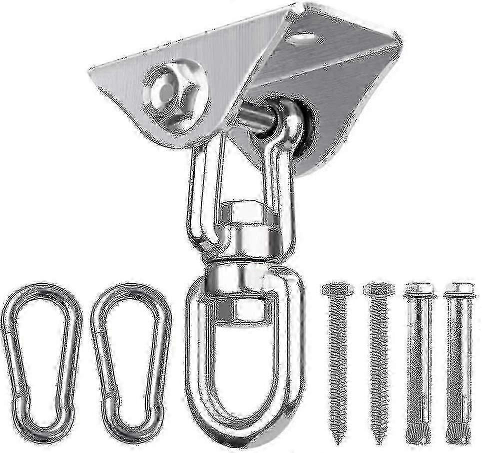 2025 360° Rotating Hammock Hanging Kit - Heavy Duty Swing Set Hardware for Indoor/Outdoor Installation_HWE04