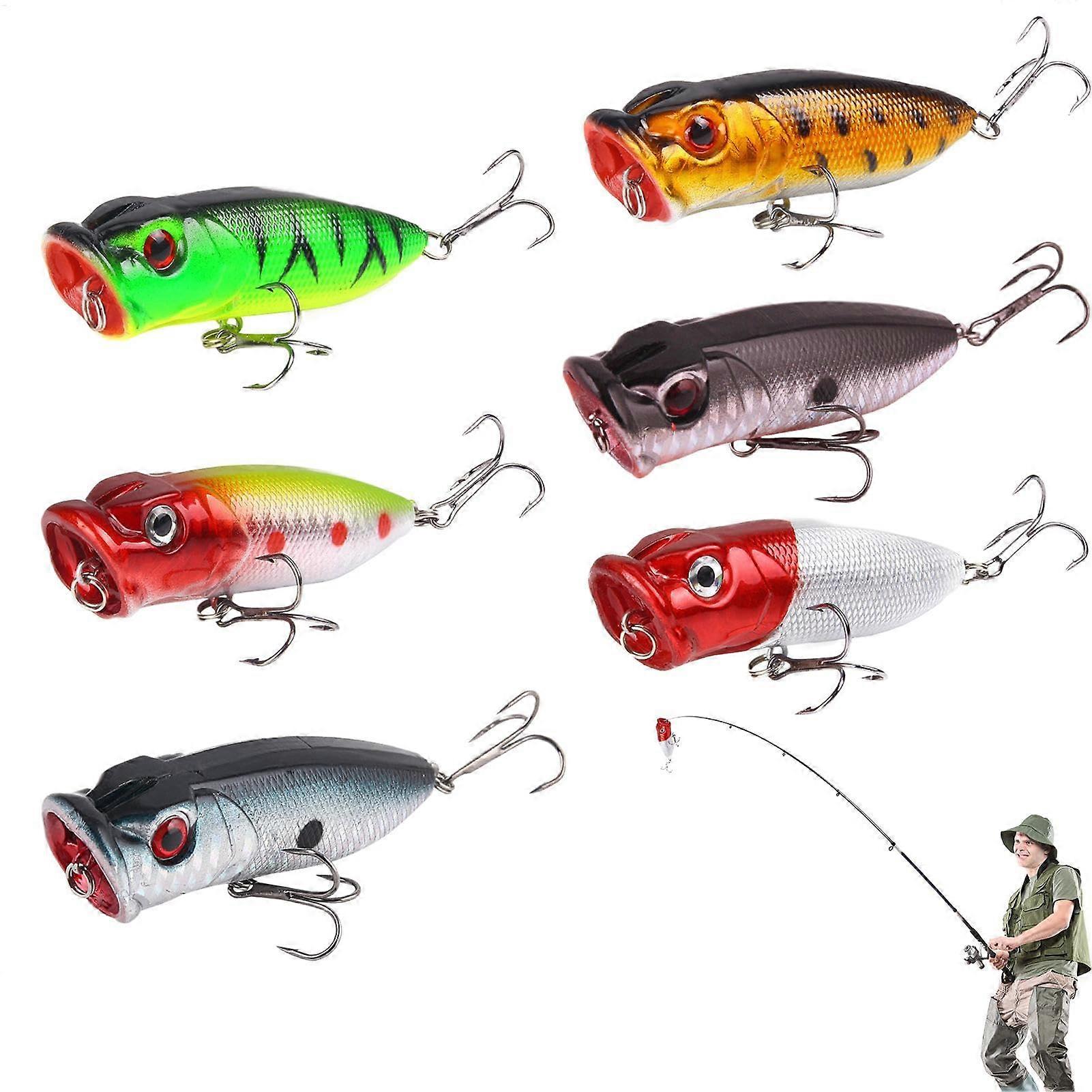 Hard Bait Jigging Lures for Saltwater and Freshwater, 6 Metal Jig Bait with 3D Eyes, Ideal for Beginners and Professionals