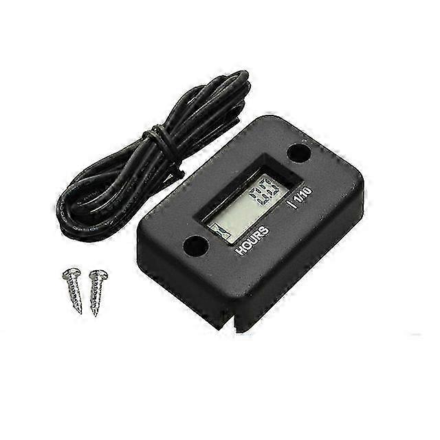 Digital LCD Hour Meter Counter for Motorcycle Instruments, Suitable for ATV, Snowmobile, Marine Boat, Ski, Dirt Quad Motor Timing