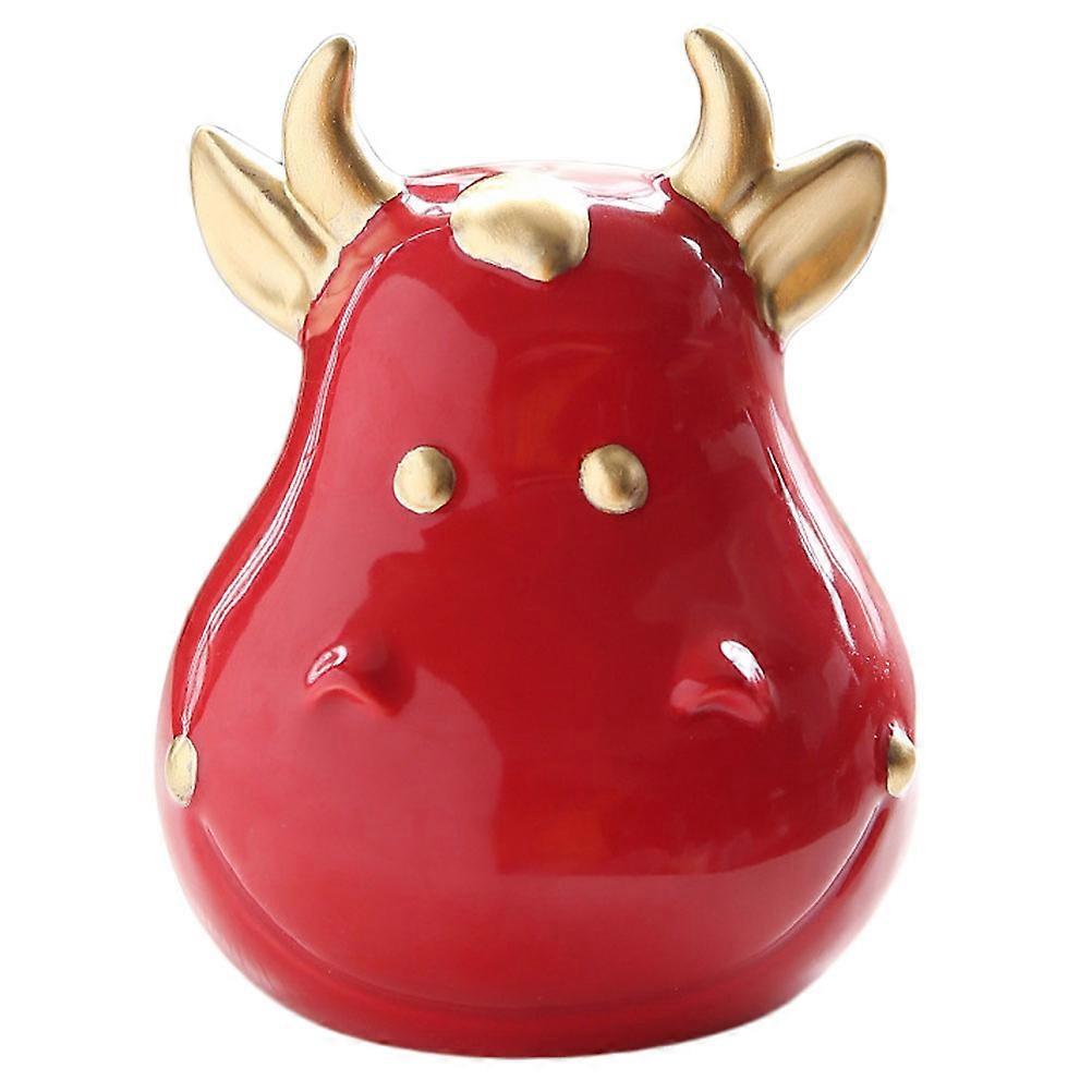 Cute Piggy Bank for Saving Coins   Adorable Desktop Decoration for Festivals and Daily Use   Helps Cultivate Saving Habits   Red Design