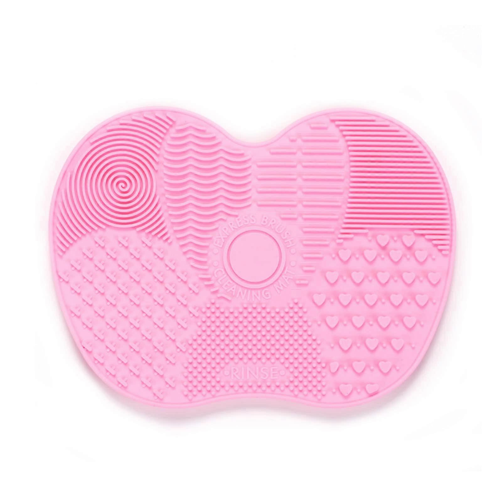Makeup Brush Cleaning Mat, Portable Silicone Cleaner Pad with Suction Cups, Multi-Use for Various Cosmetics Brushes