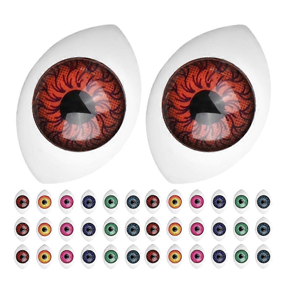 50pcs Mini Resin Craft Eyes Half Ball Eyeballs for Doll Making, Plush Animals & DIY Projects – Durable Halloween Props Supplies