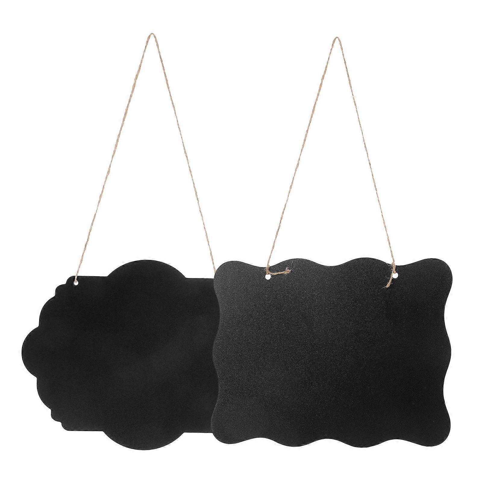 Wooden Double Sided Chalkboard Message Board for Home, Office, and Store Use – Easy Hanging, No Marking Tools Included