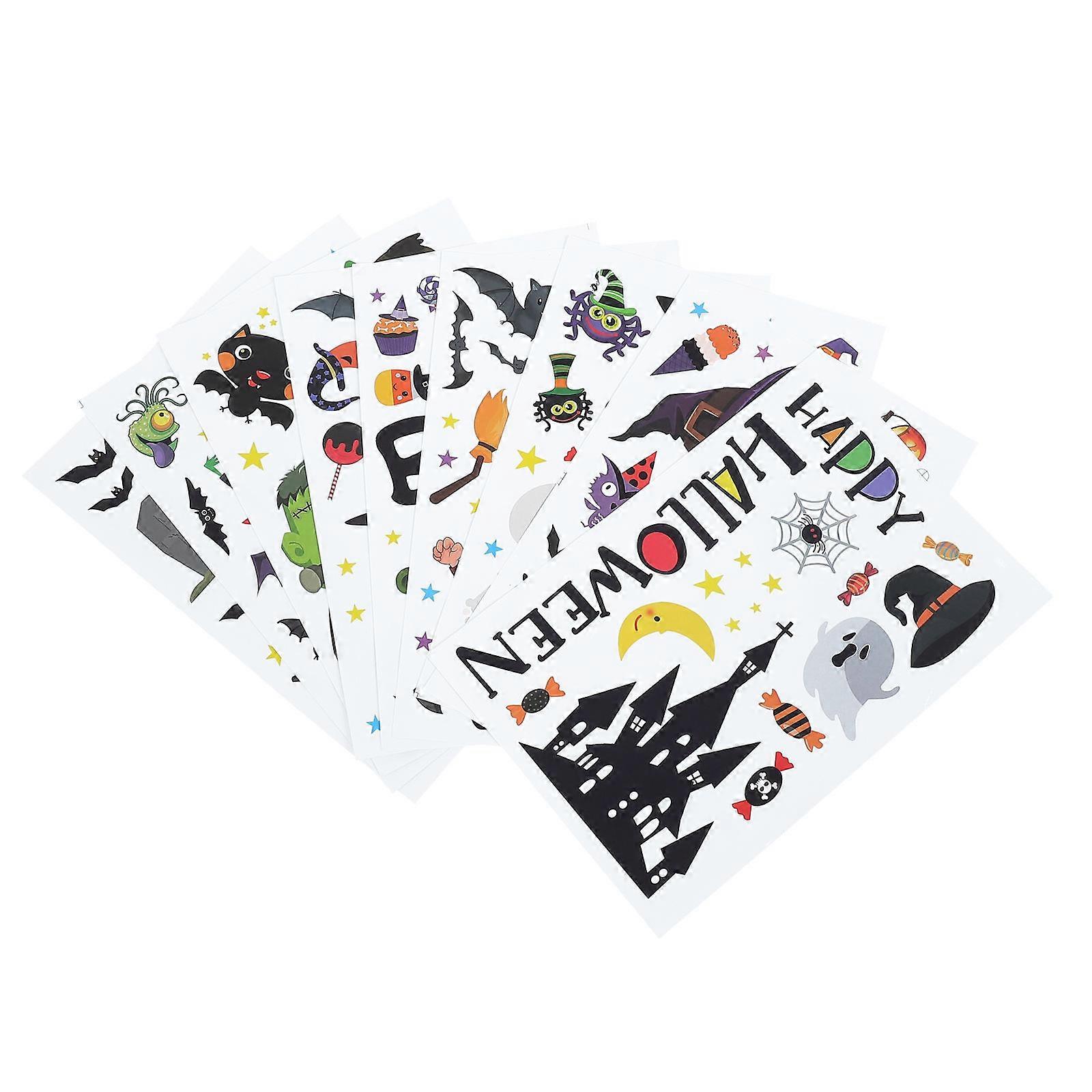Halloween Window Sticker Decoration Photo Background Flat Assorted Color 30X20cm PVC 1 Set