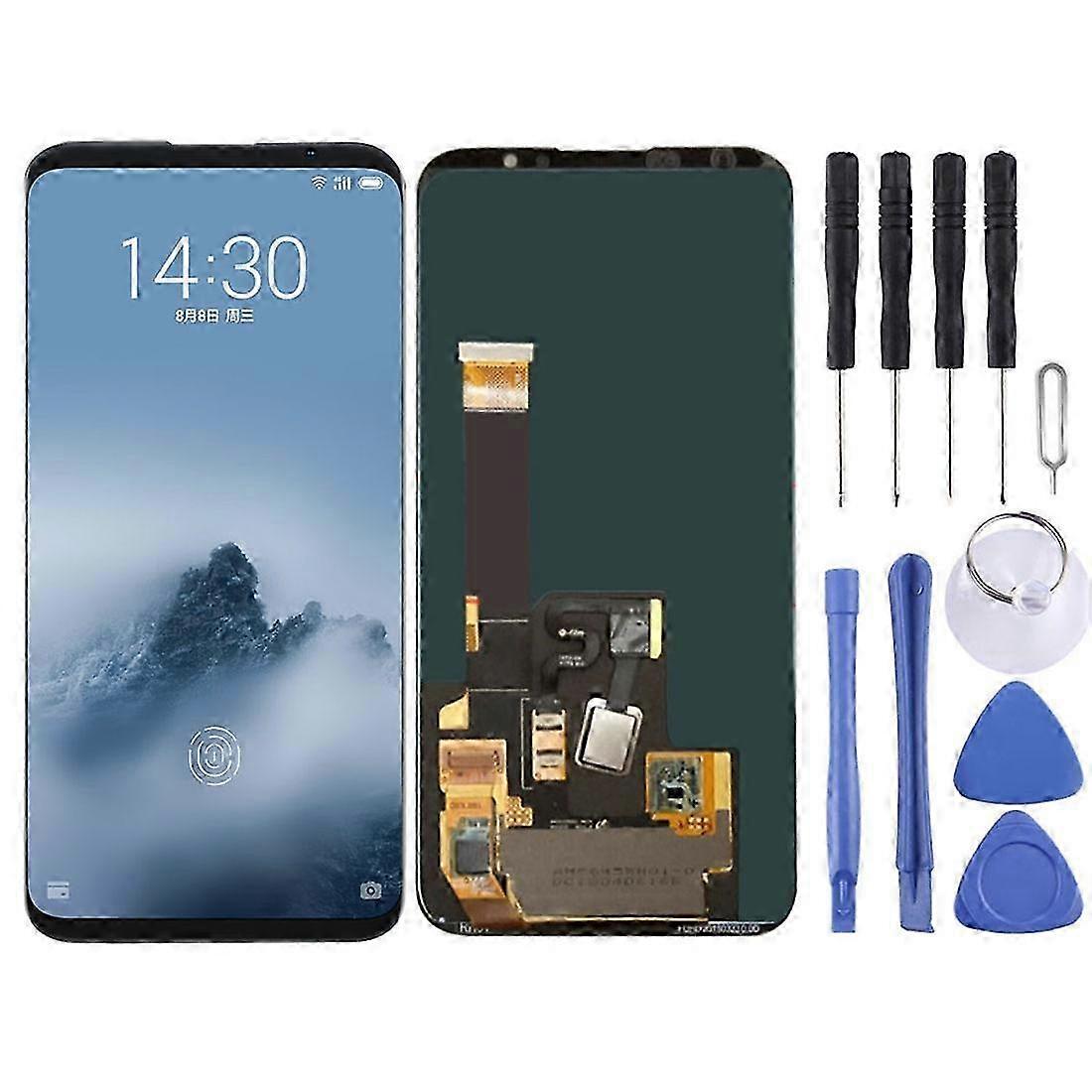 (Black) Compatible Lcd Screen For Meizu 16th Plus With Digitizer Full Assembly