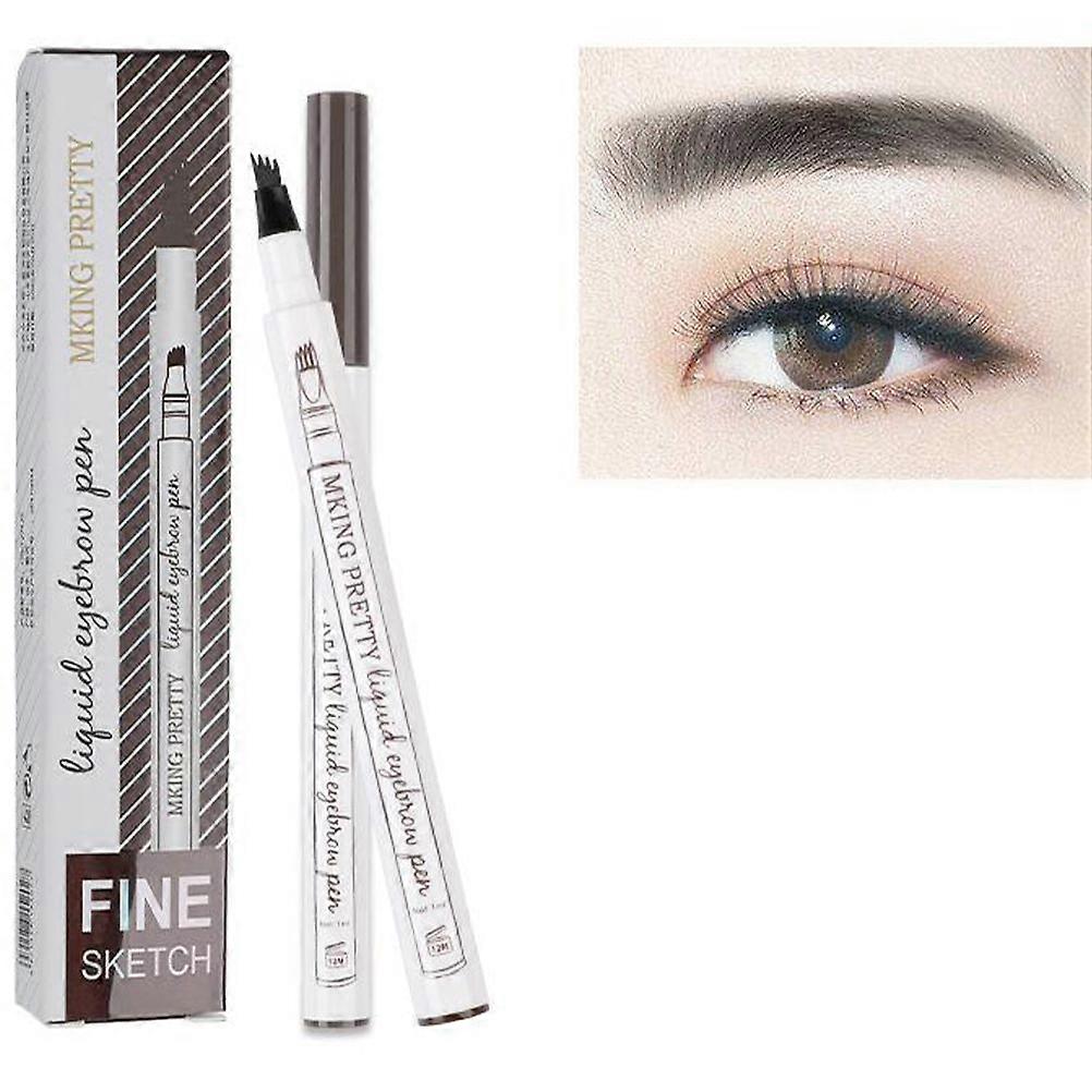 Sweat-Proof Eyebrow Pen Easy to Draw and Fill For Outdoor Activities Pronged 12x2x1cm 4Pcs