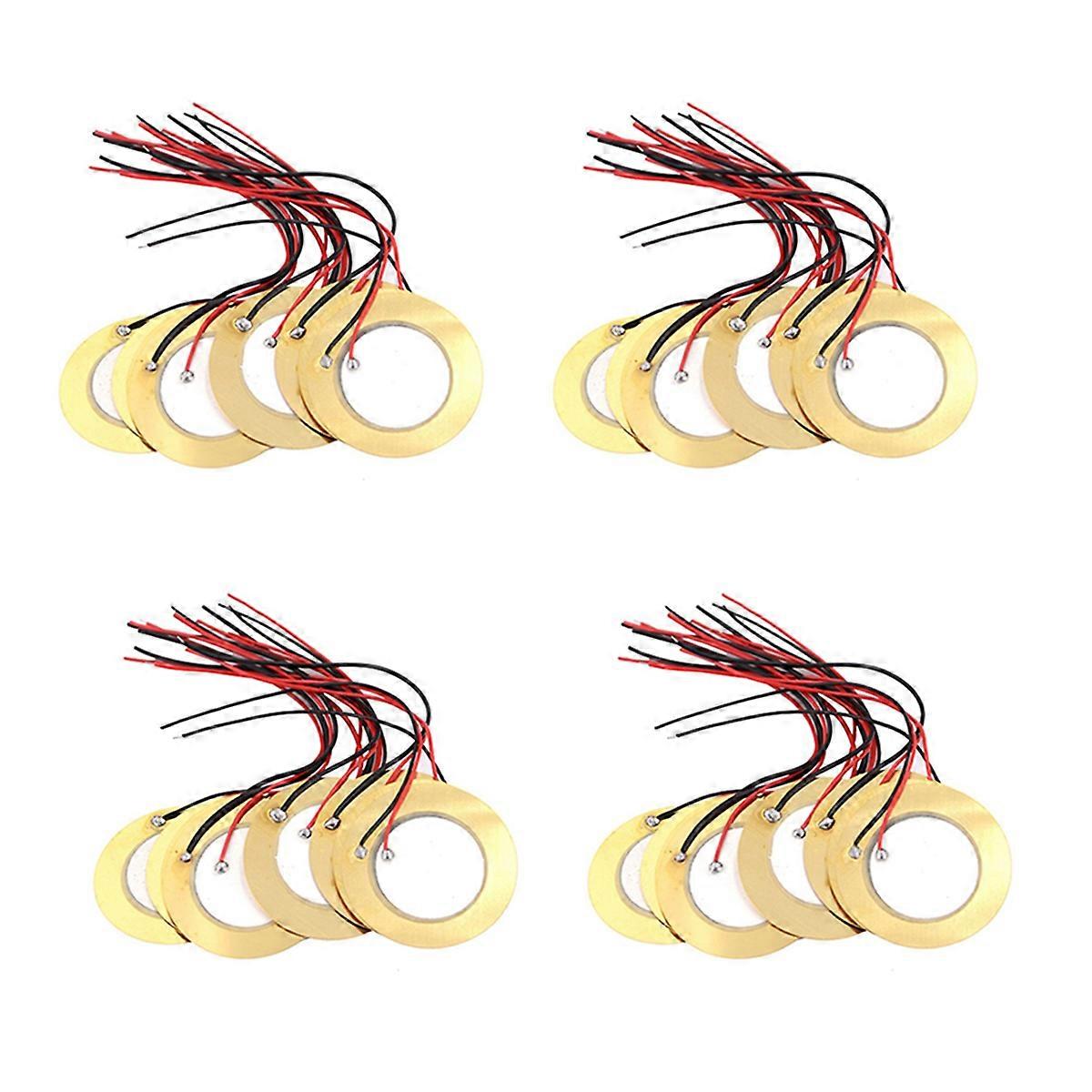 40 Pcs Piezoelectric Piezo Ceramic Plate Dia 27mm for Buzzer Loudspeaker
