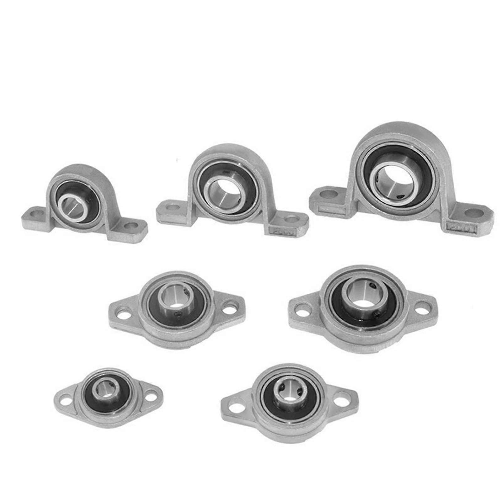 Zinc Alloy Pillow Block Bearing Set, 8mm to 30mm Bore Diameter, KFL08, KFL000, KFL001, KP08, KFL005 25mm