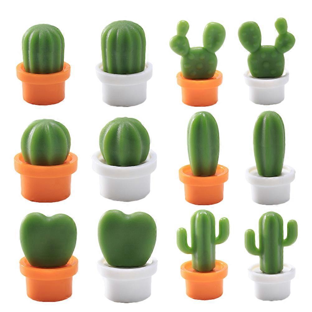 Cactus Shape Fridge Magnet Adorable Refrigerator Accessory Home 12Pcs