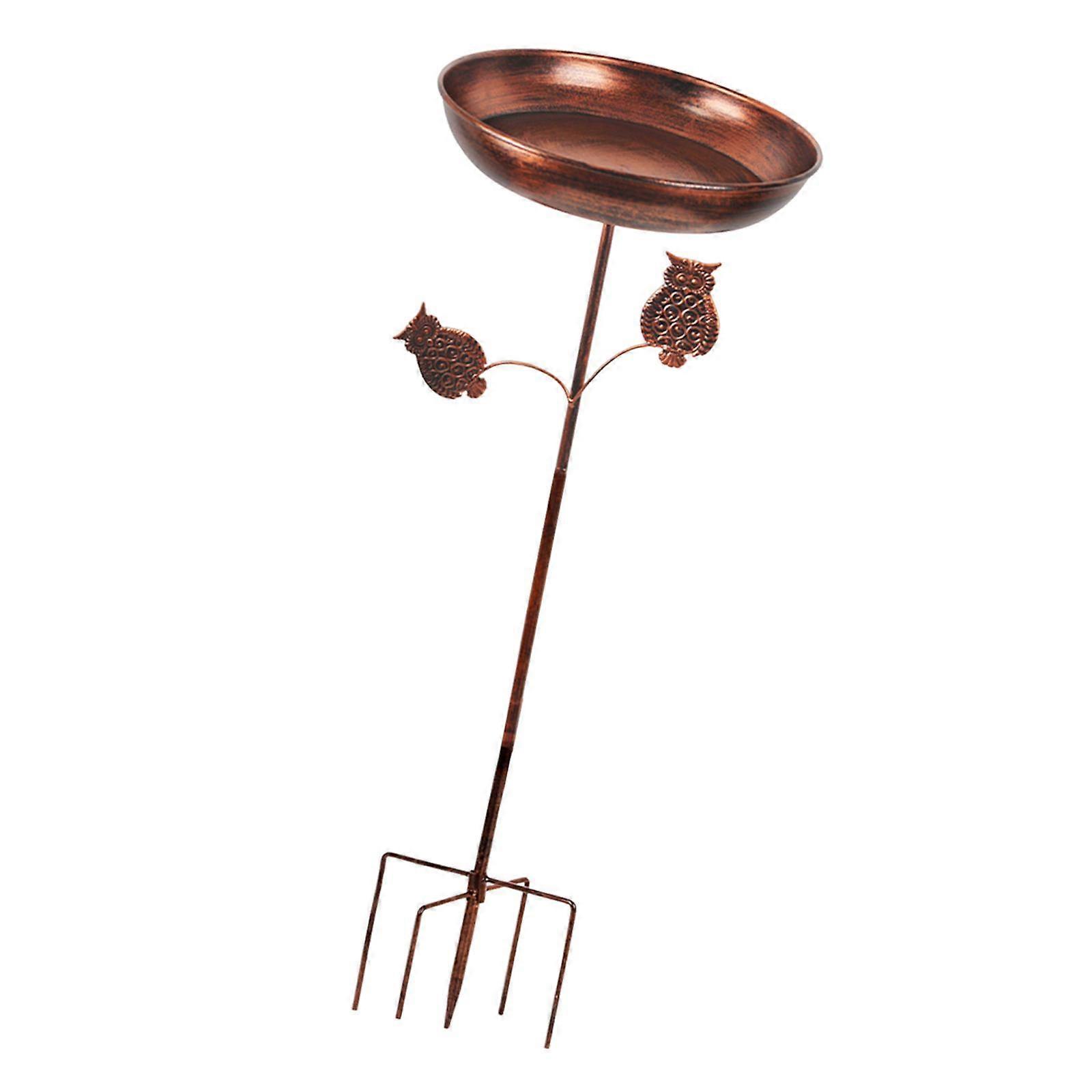 Cast Iron Bird Feeder Bowl Birdbath for Outdoor Versatile with 5 Prongs Base