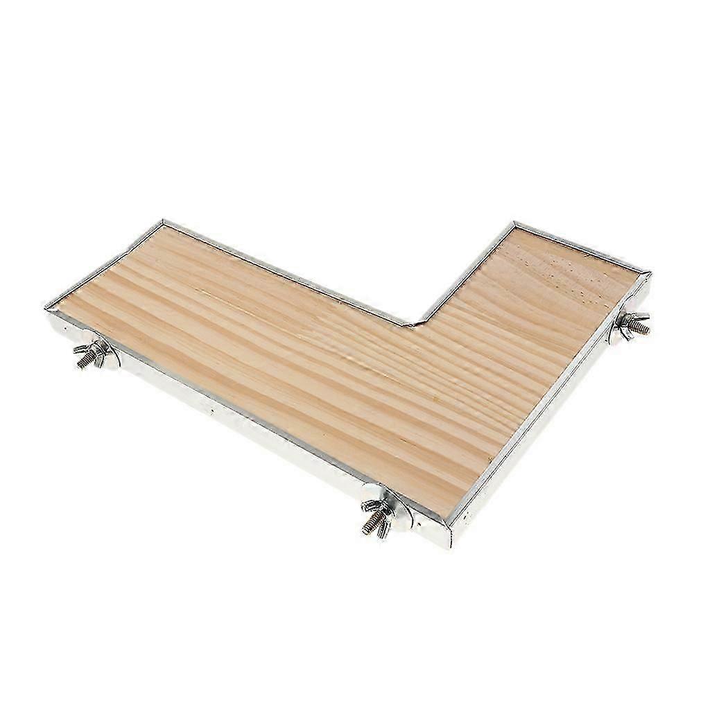 L-Shaped Wooden Squirrel Hamster Platform Bird Perch Stand Exercise Toy