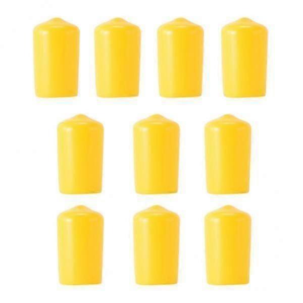 4x10 Pieces Durable Pool Cue Protector Billiards Accessories for Snooker Yellow