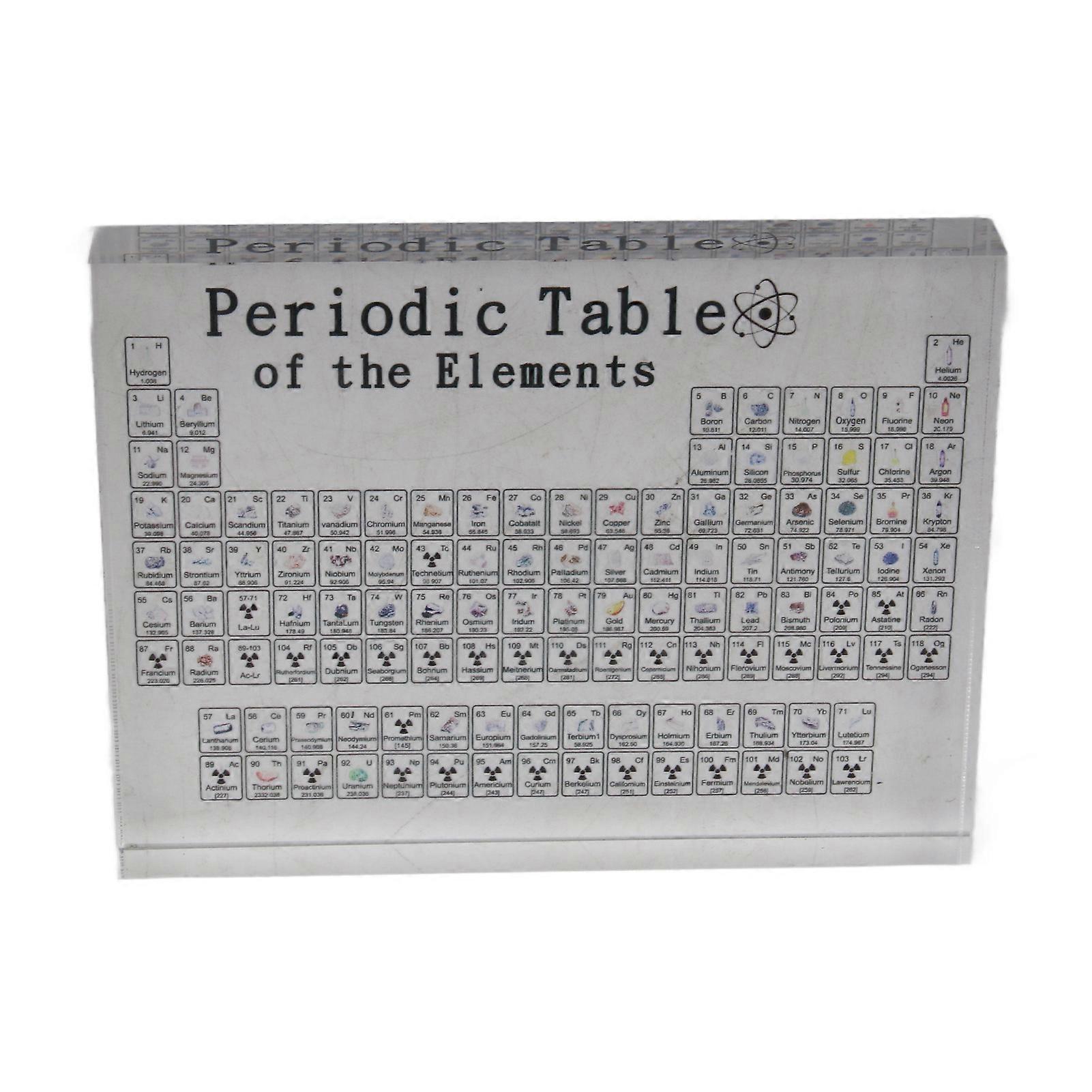 Periodic Table of Real Elements Inside Ergonomic Clear Acrylic Periodic Table of Real Chemical Elements for Classroom
