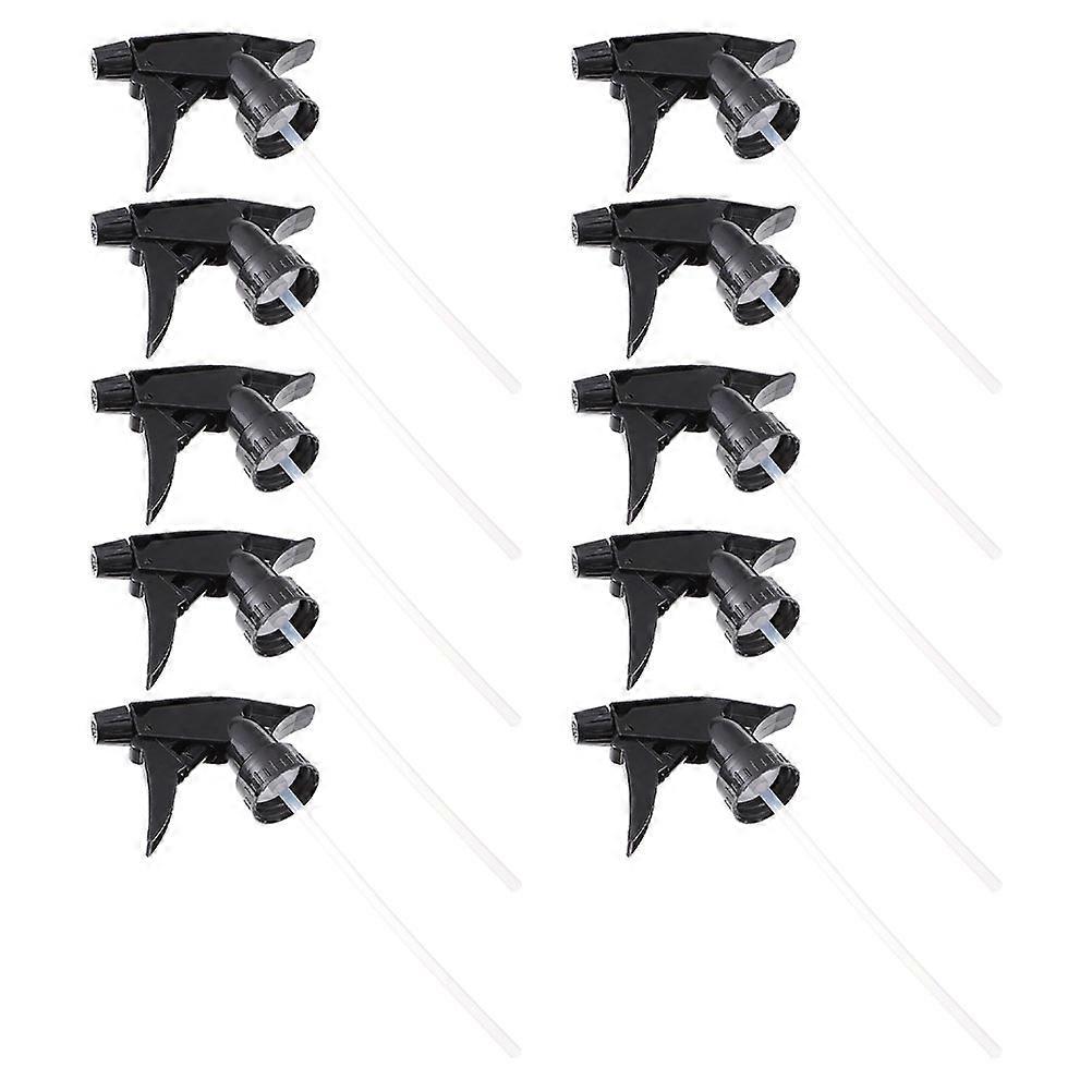 Adjustable Spray Bottle Nozzle with Black PET Material for Gardening Use 10 Pieces