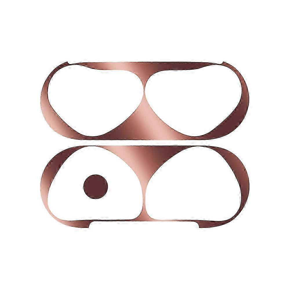 Charging Case Decals for Bluetooth Earbuds Suitable for Certain Brand, Metal Stickers with Anti-Dust Protection in Silver Finish
