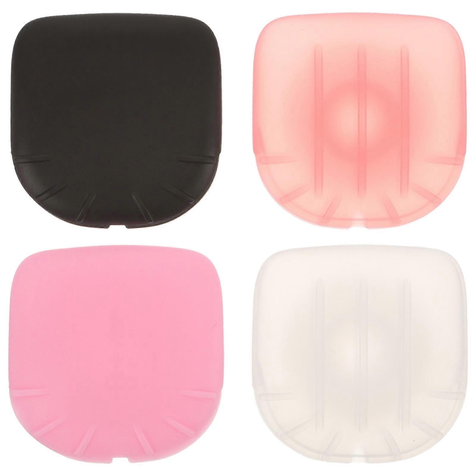 Silicone Makeup Brush Protector Storage Tool For Travel Black 4Pcs