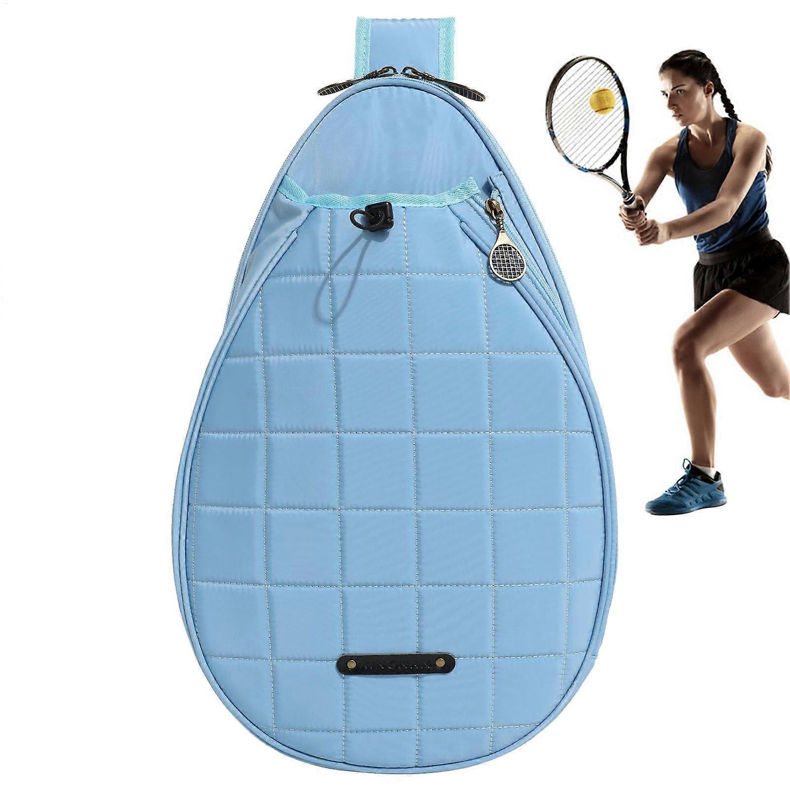Tennis racket bag, elastic cord, protective Oxford fabric, portable, blue