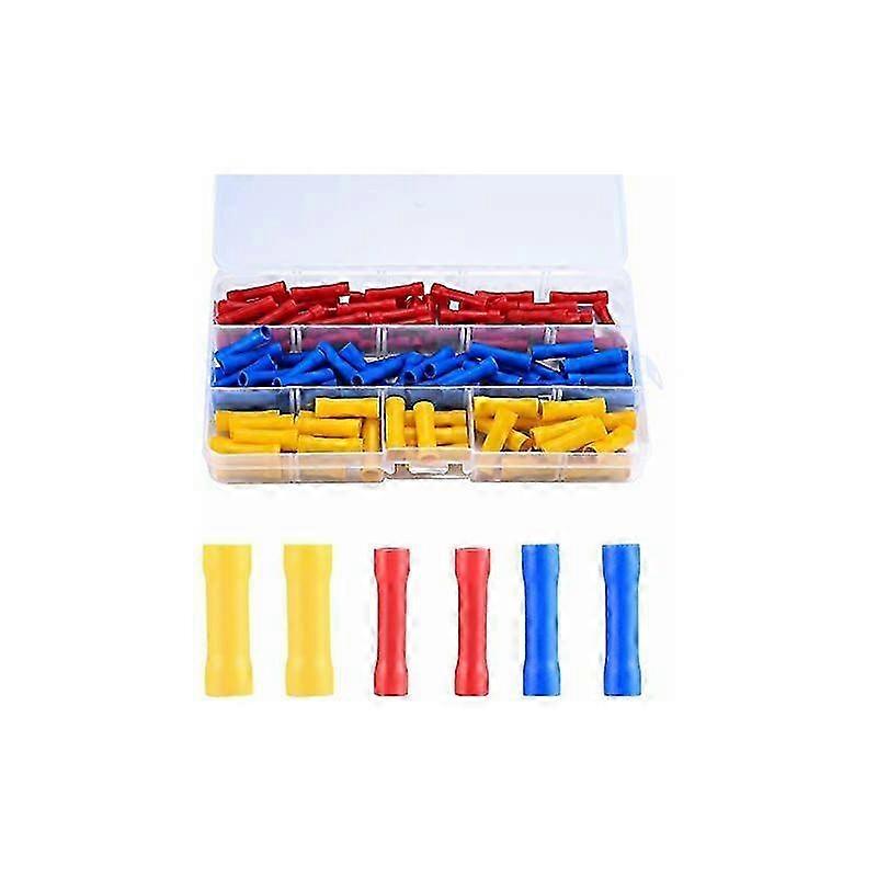 120 Pcs Insulated Butt Connectors Kit, Assorted Crimp Wire Connectors for Electrical Use