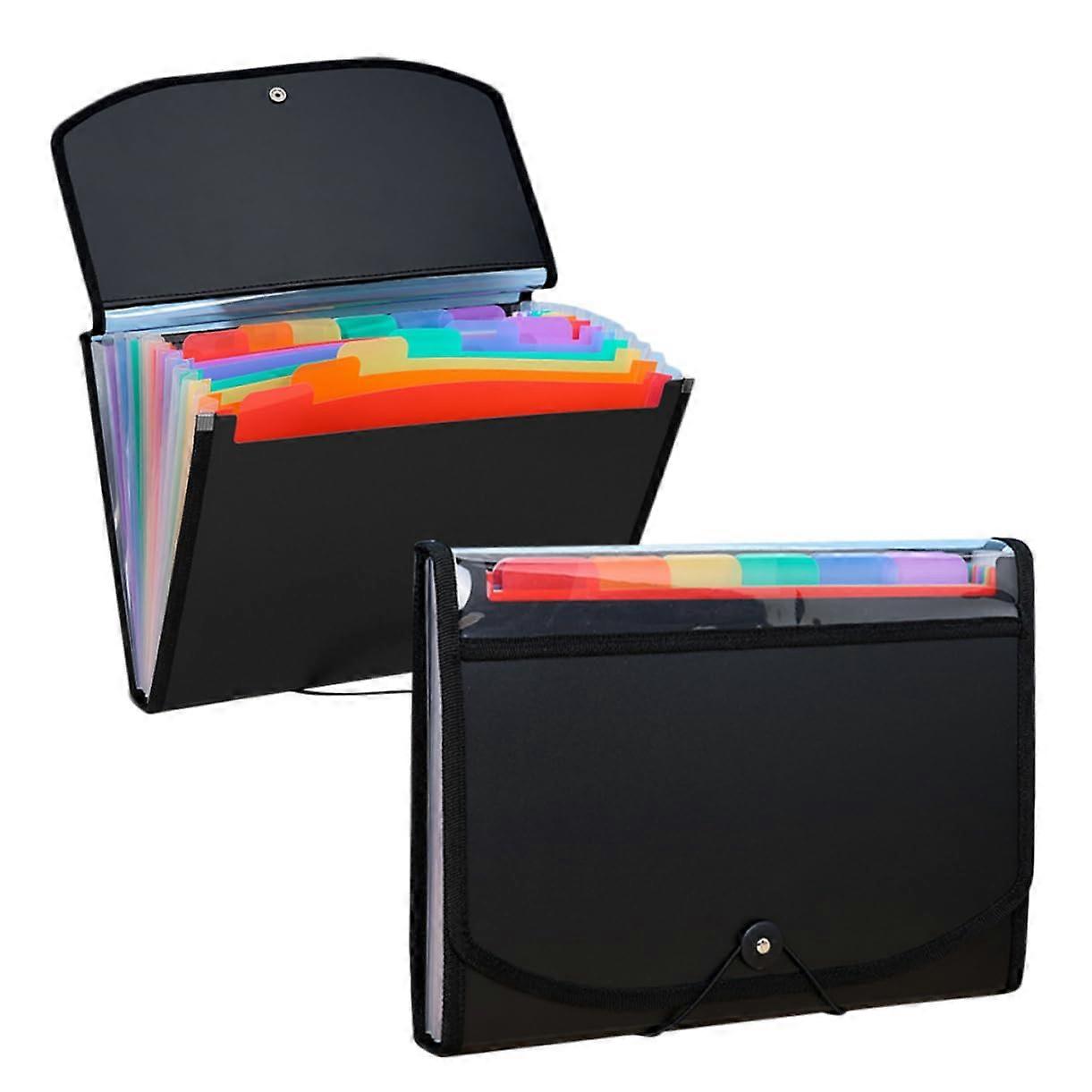 2Piece Document Folder, MultiLayer File Organizer for Office and OntheGo Use, for Papers, Receipts, and Business Cards, Reusable