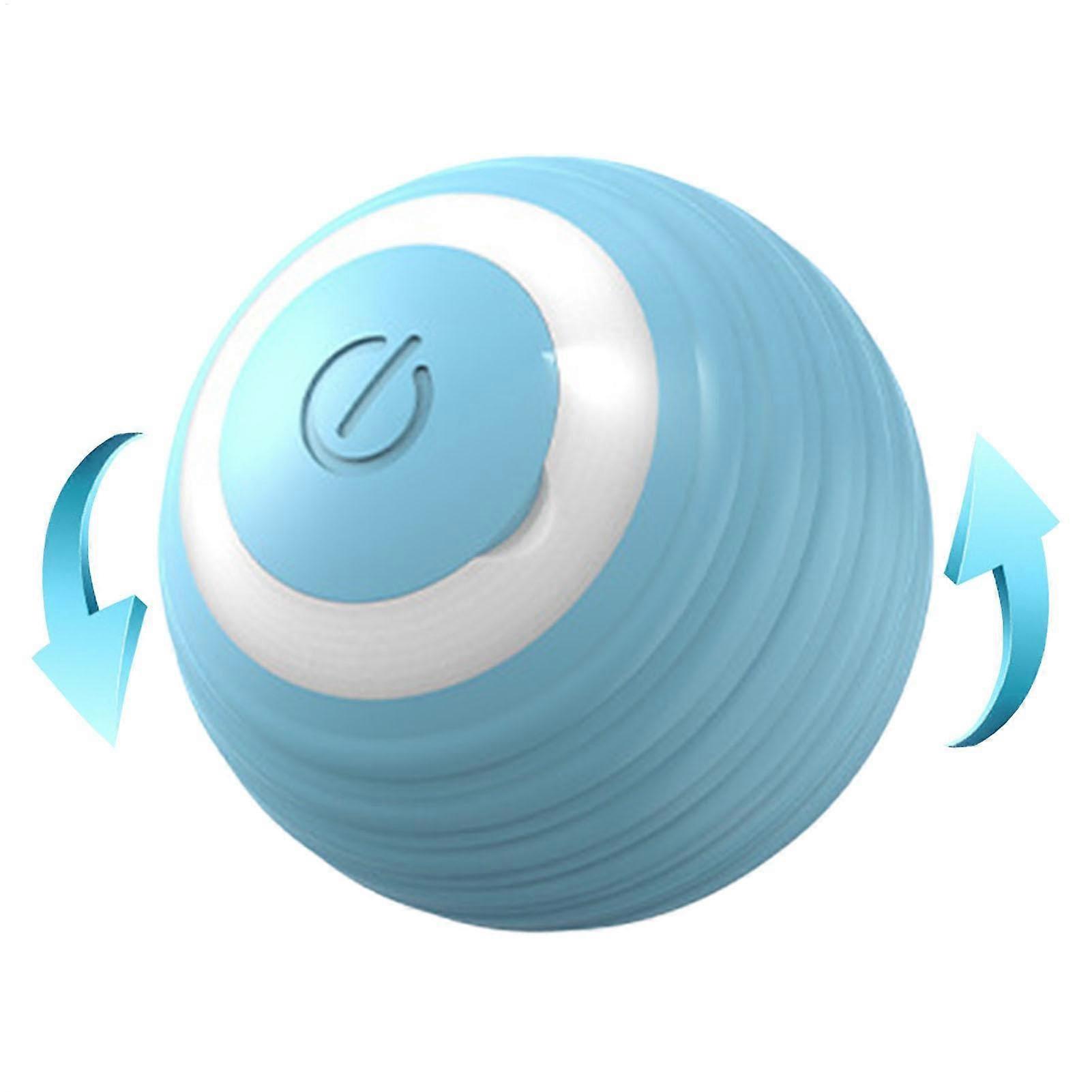 Interactive Cat Ball Toy with Automatic Rechargeable Rolling Feature, Intelligent Obstacle Avoidance, Blue Color, Pet Supplies