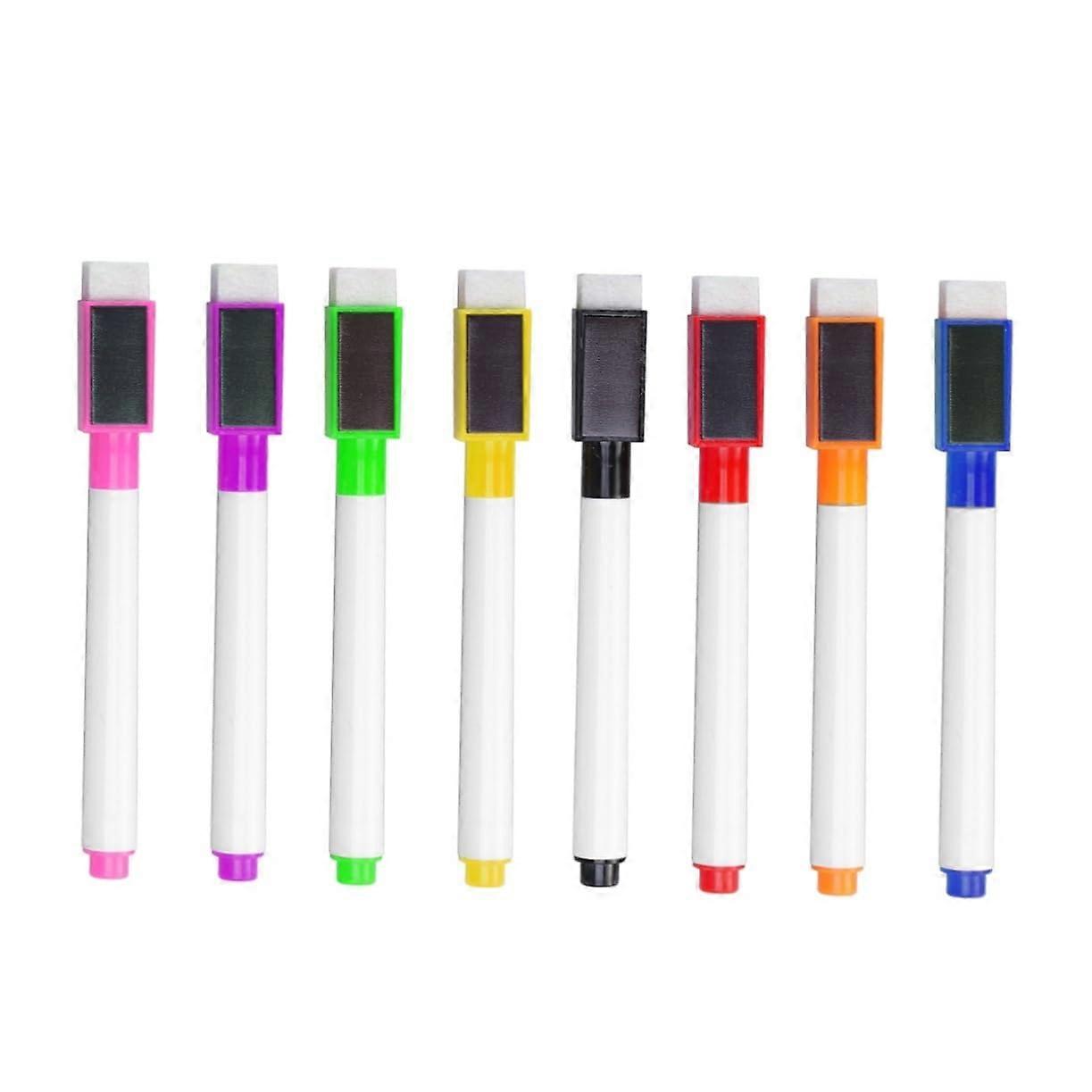 8Pack Fine Tip Dry Erase Markers with Magnetic Whiteboard for Fridge, Magnetic Dry Erase Markers, Whiteboard Markers