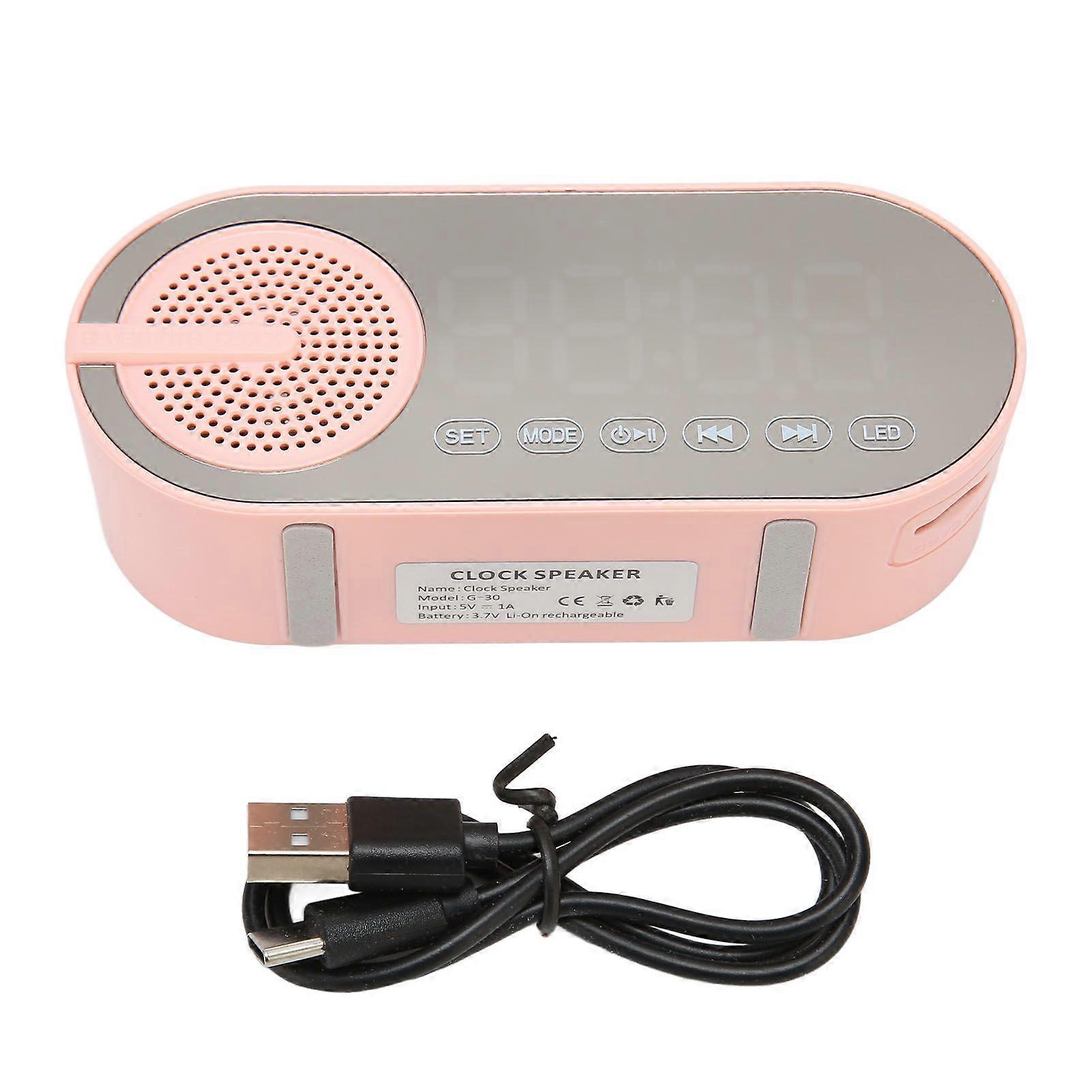 2025 Latest Model  Digital Clock with Bluetooth Speaker Mirror LED Display FM