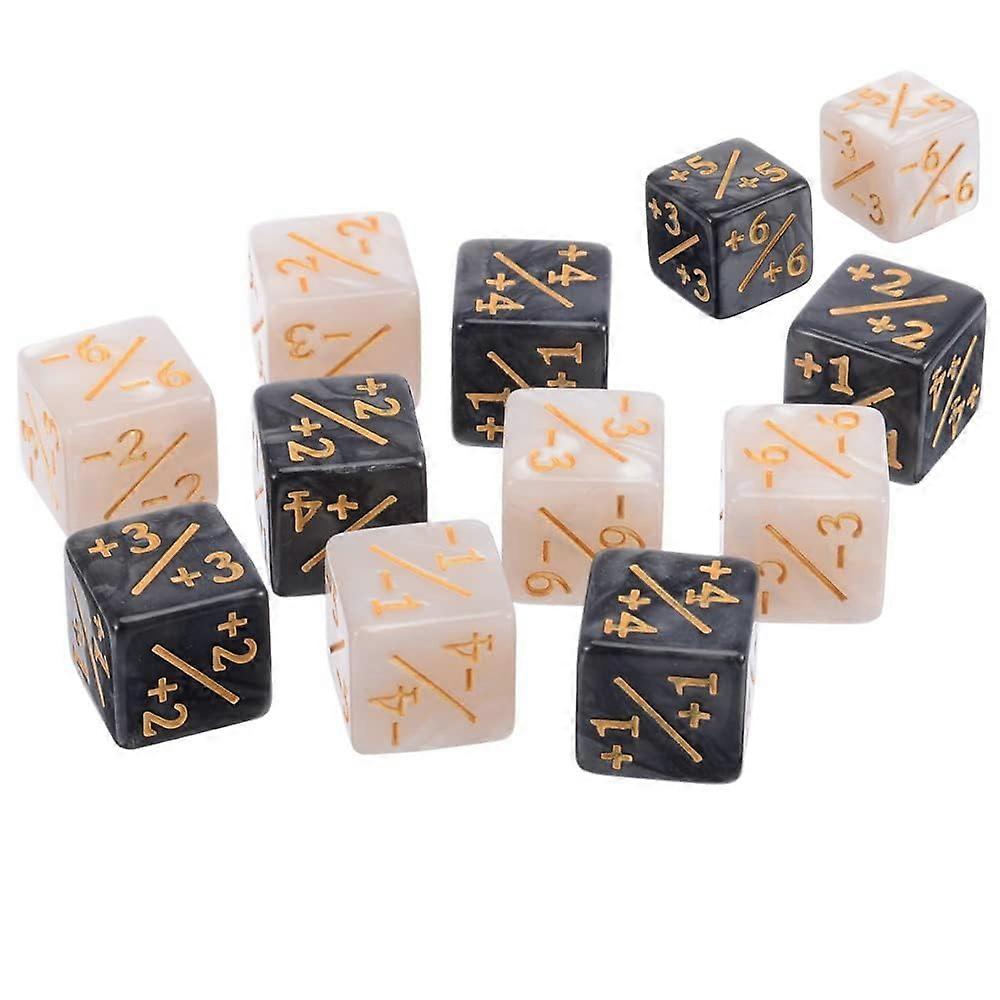 Positive and Negative Dice Counters Set 12 PCS