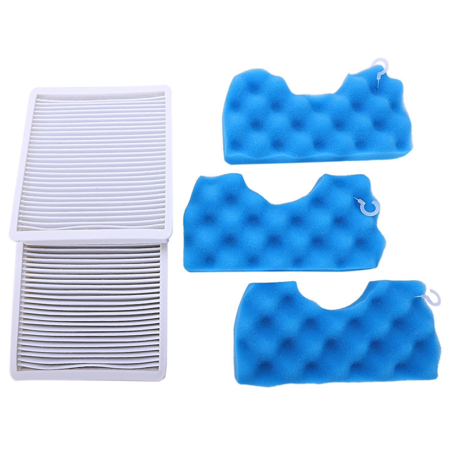2x Vacuum Dust Filter Hepa Filter + 3xSet Of Filter Cotton For Sc4300 Sc4470 White -B710W