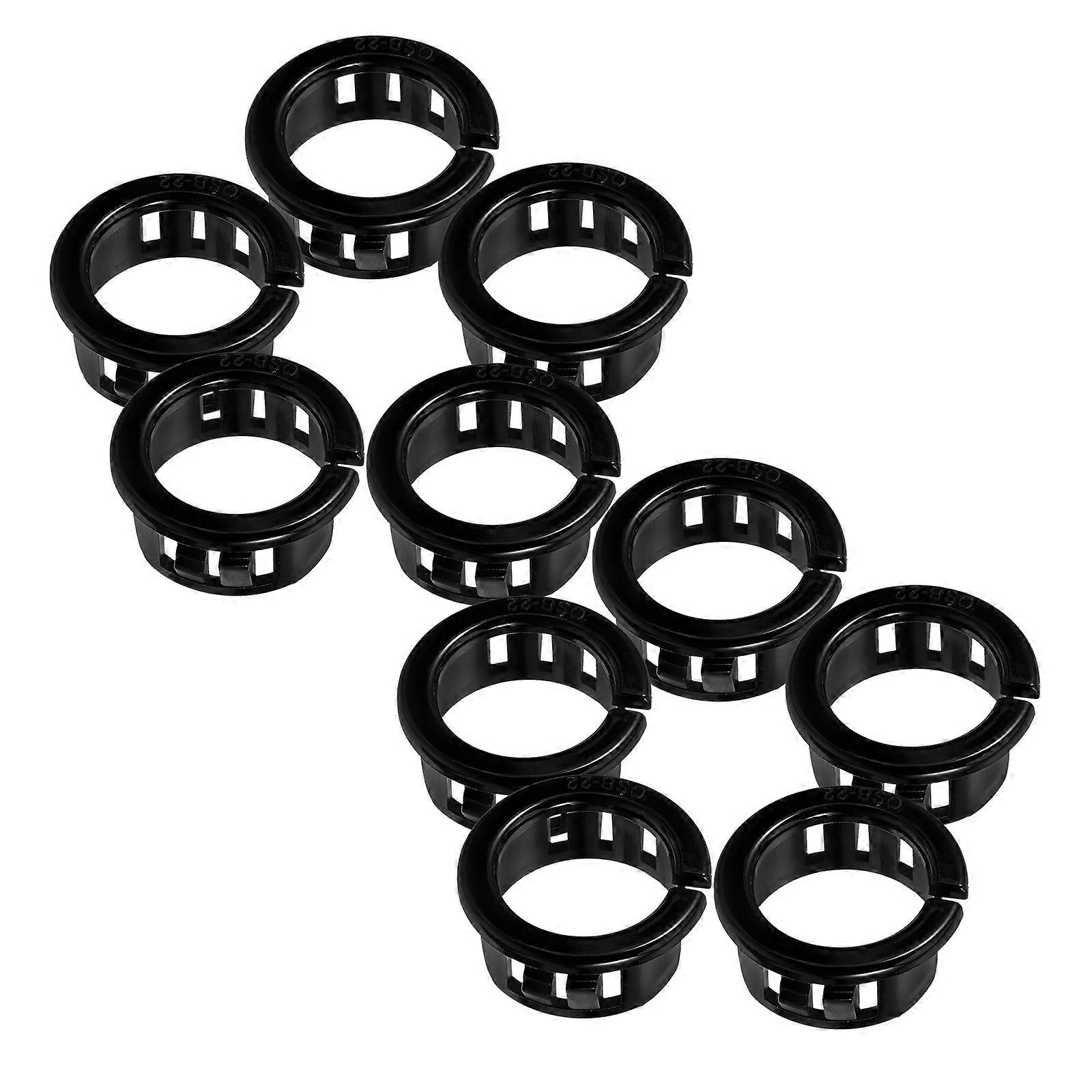 Cable Grommet Protector Wire Protection Plastic Nylon Round Open Style For Wires Installation Prevent Looseness Safety Improvement 50Pcs