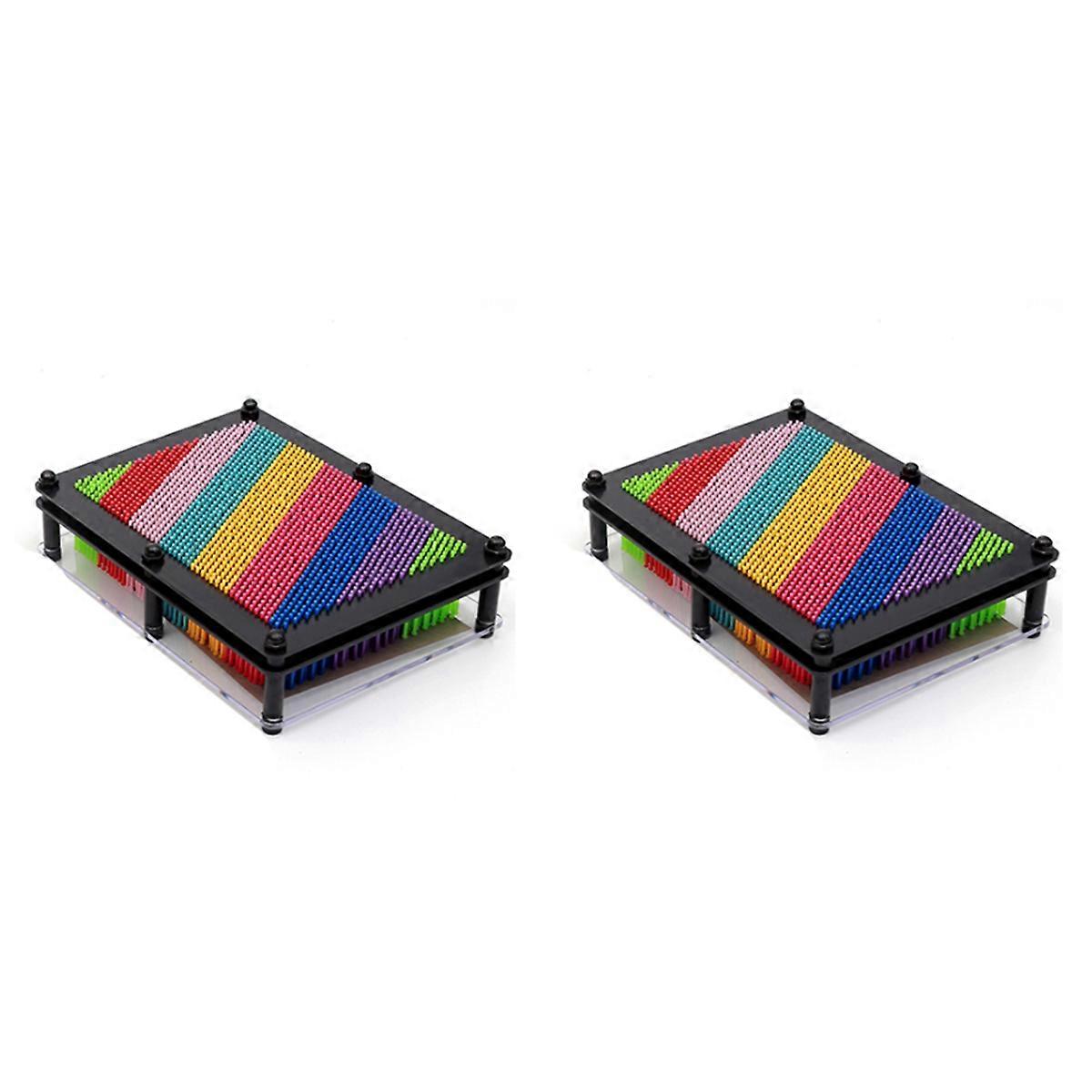 3D Pin Art Shoumo Colorful Needle Child Get Face Palm Model, Black L