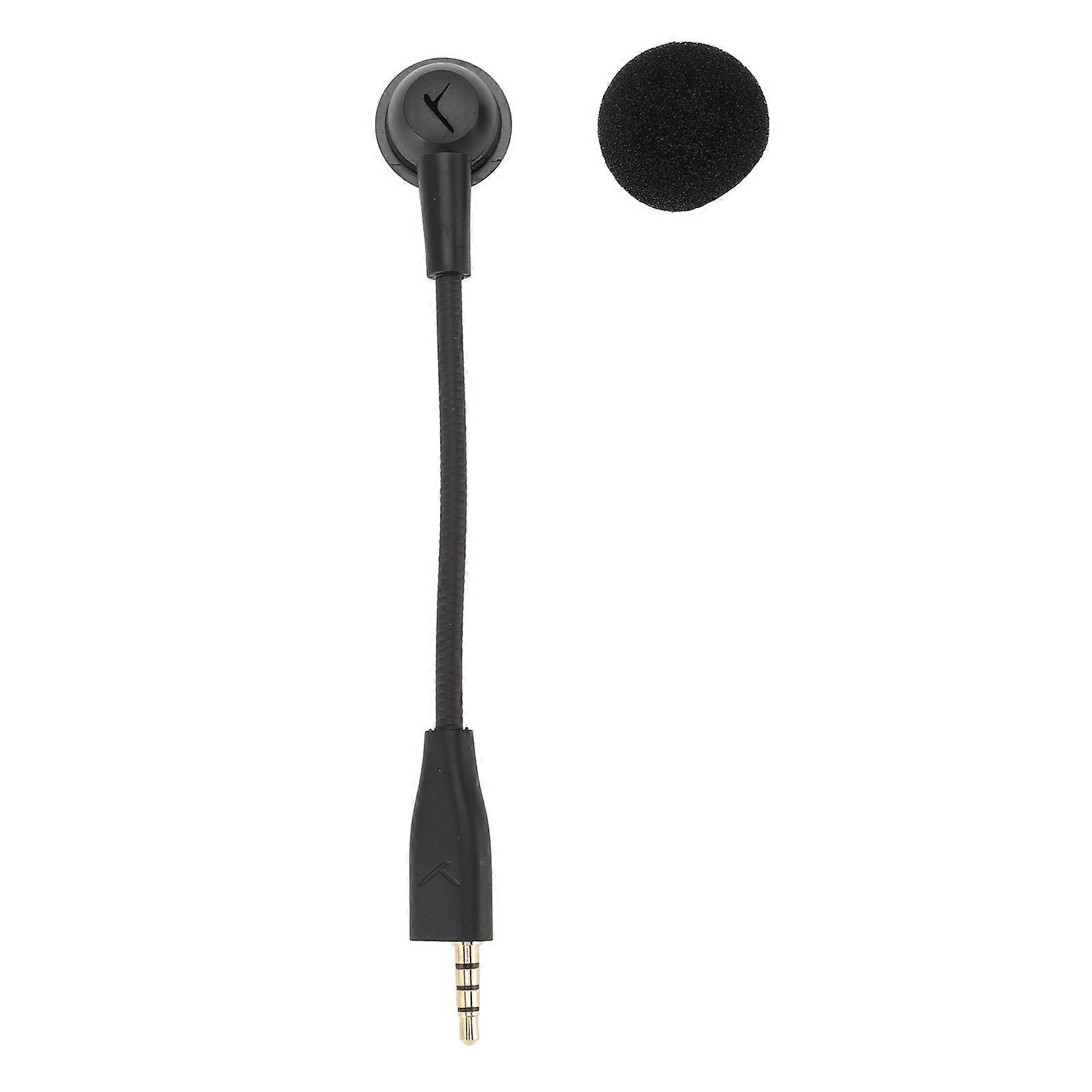 Plug and Play Gaming Headset Mic with Flexible Gooseneck and Gold Plated Connector