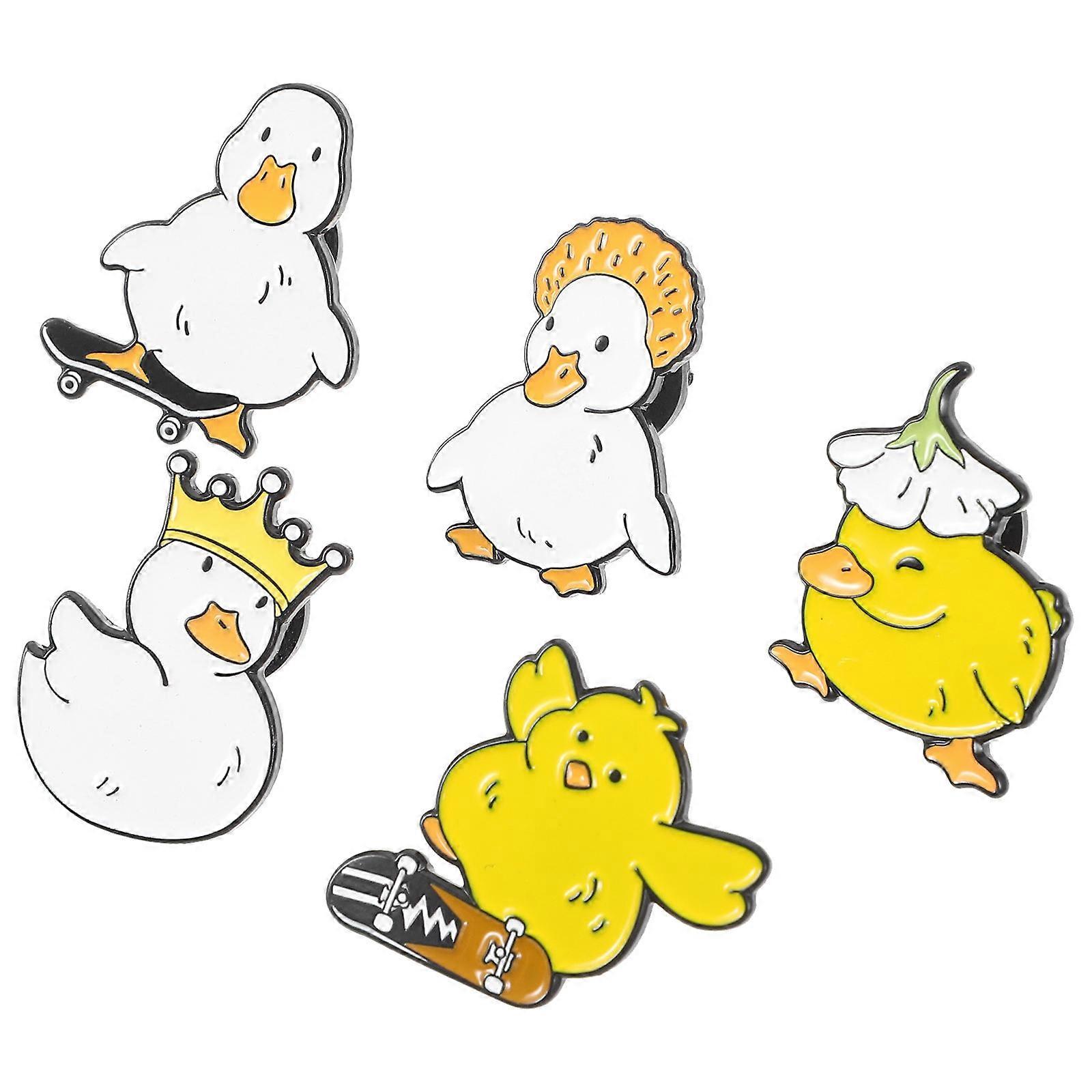 Kawaii Enamel Pin Brooch Set Chick Shape Animal Lovers Special Occasions 1Set