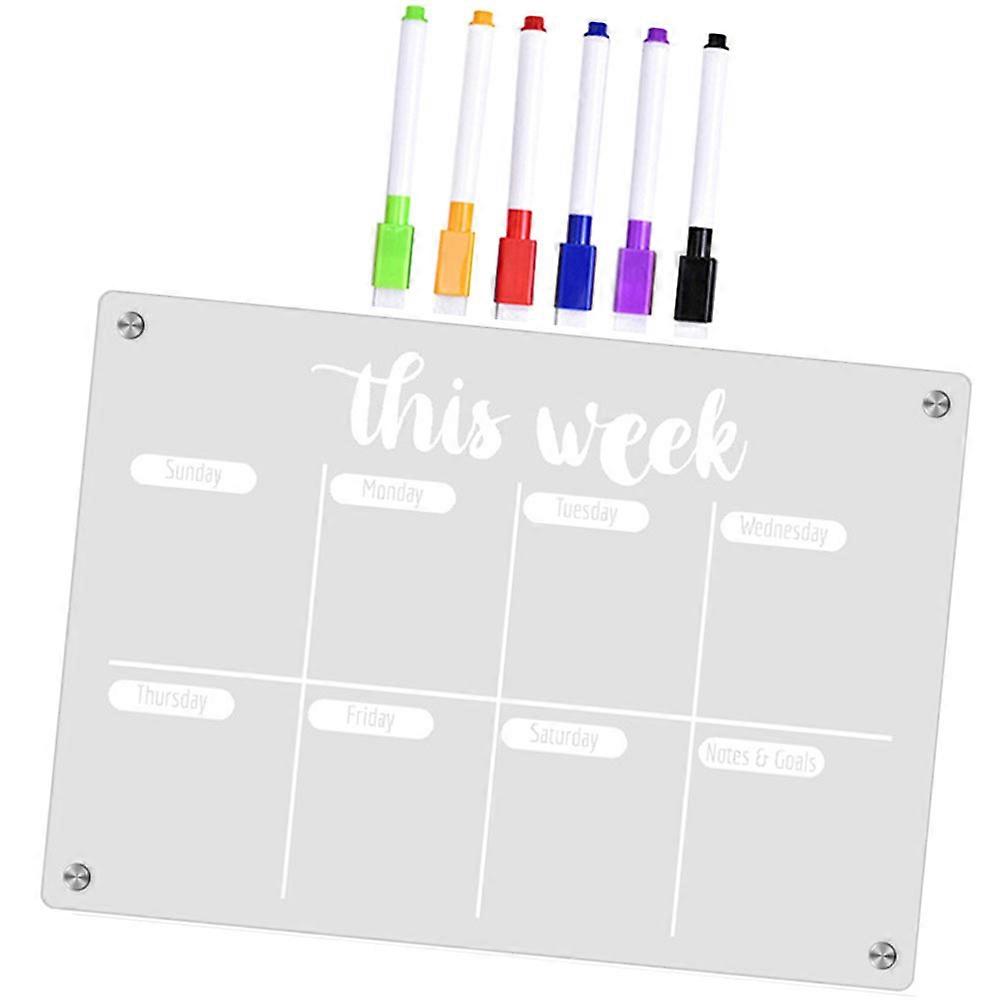 Practical Dry Erase Board Erasable Note Board For Fridge 29.7X21CM Refrigerator Notes 1 Set