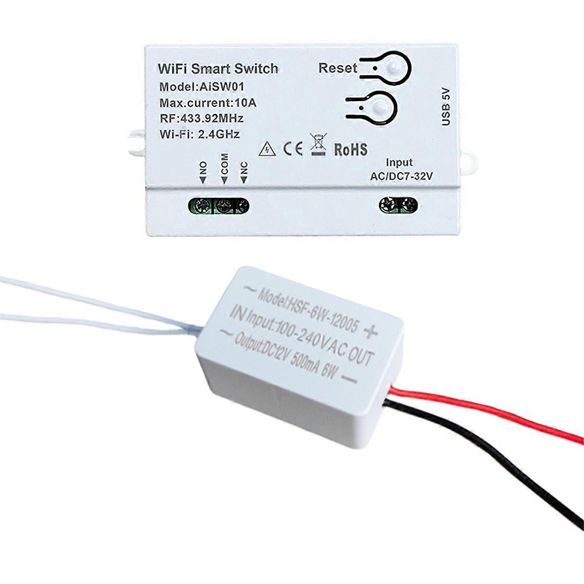 For WiFi Smart Switch DIY Timer 7-32V Smart Remote+Converter WIFI+RF433 Home Automation Module