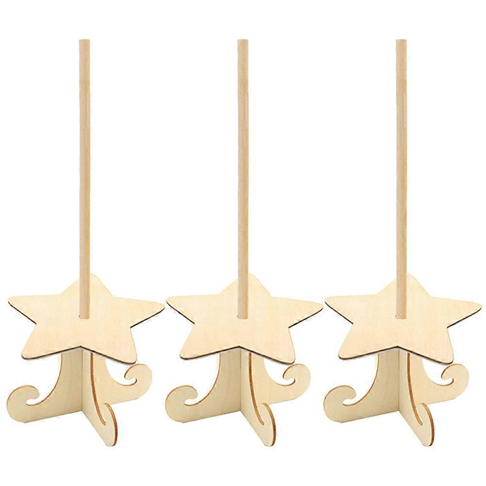 Doughnut Display Stand Vintage Design Sweet Treats Holder Poplar Material For Reunions Anniversary Parties 13x12.3x30cm 3Pcs
