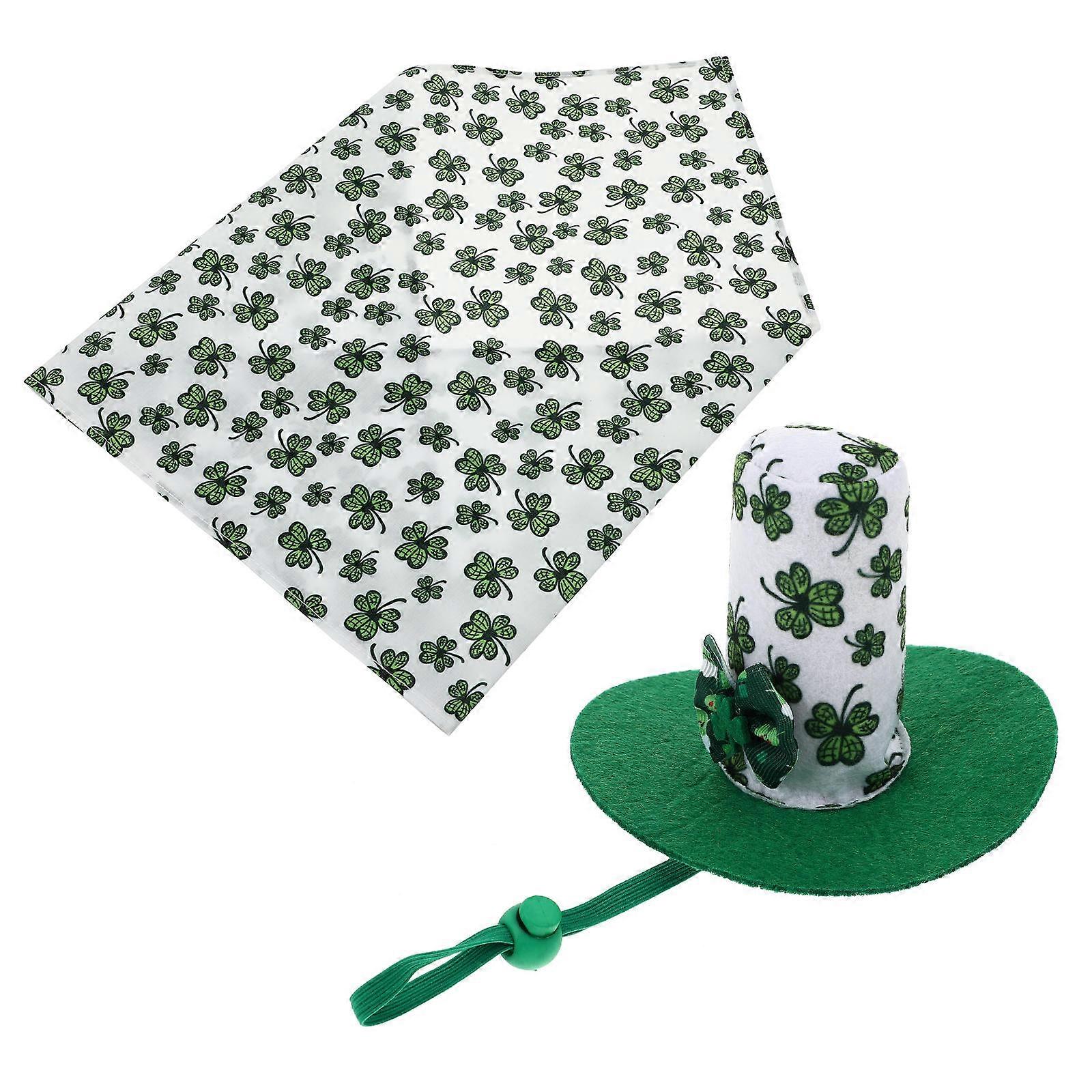 Multi-Function Pet Hat Set Cat Accessory For Photography Green 12X12CM 1Set