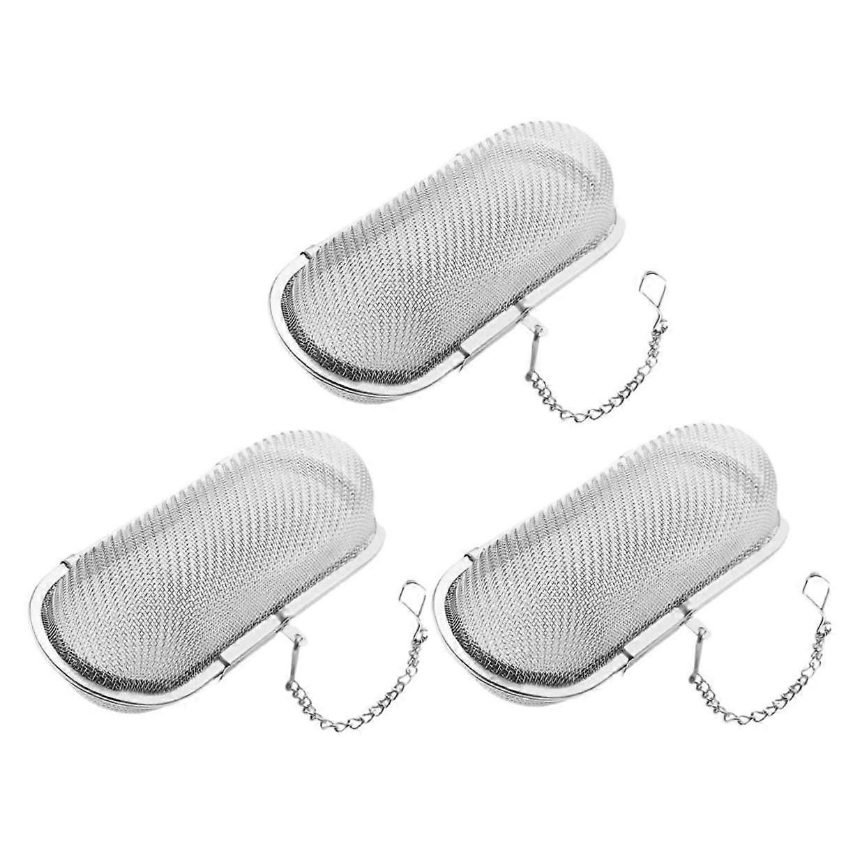 Pack of 3 Tea Filters for Loose Tea Leaves, Rectangular Tea Strainers with Fine Mesh for Cups and Teapots for Preparing Aromatic Teas