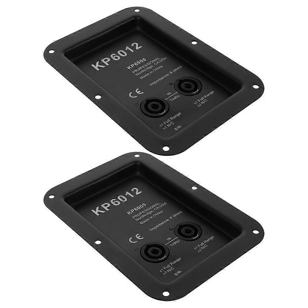 2 Pcs Speaker Terminal Board with Binding Posts for Stage Box Secure Audio Connector Junction Plate for Subwoofers and Speakers Enhanced Sound