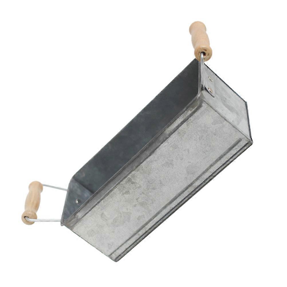 Metal Bucket With Handle Small Container Simple Fashionable Design For Plant Lovers Silver 1Pcs