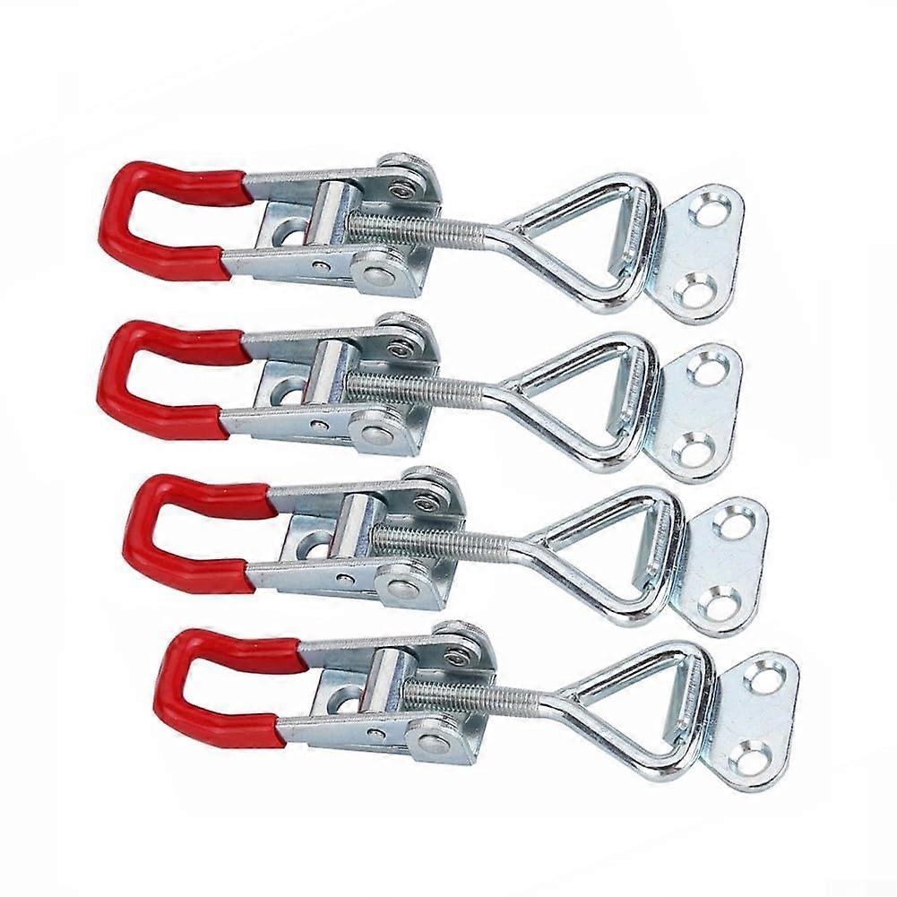 Adjustable toggle latch set with 4 metal clamps for sheet metal projects