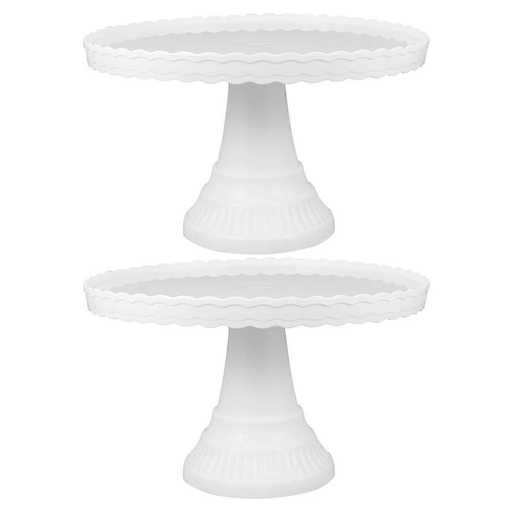 White PP Cake Display Stand for Storage Healthy Material Safe to Use 2pcs