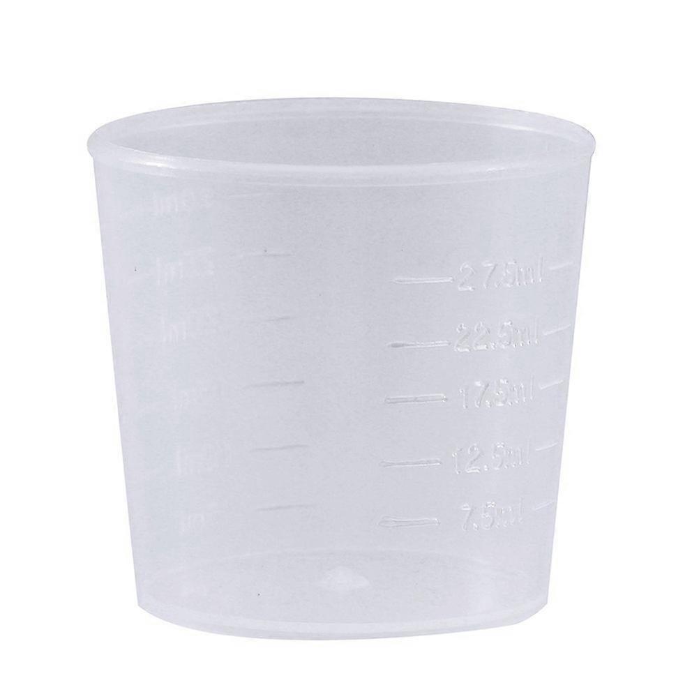 25pcs 30ml Plastic Graduated Cups Measuring Scale Cups Transparent Liquid Container for Mixing Paint Stain Epoxy Resin