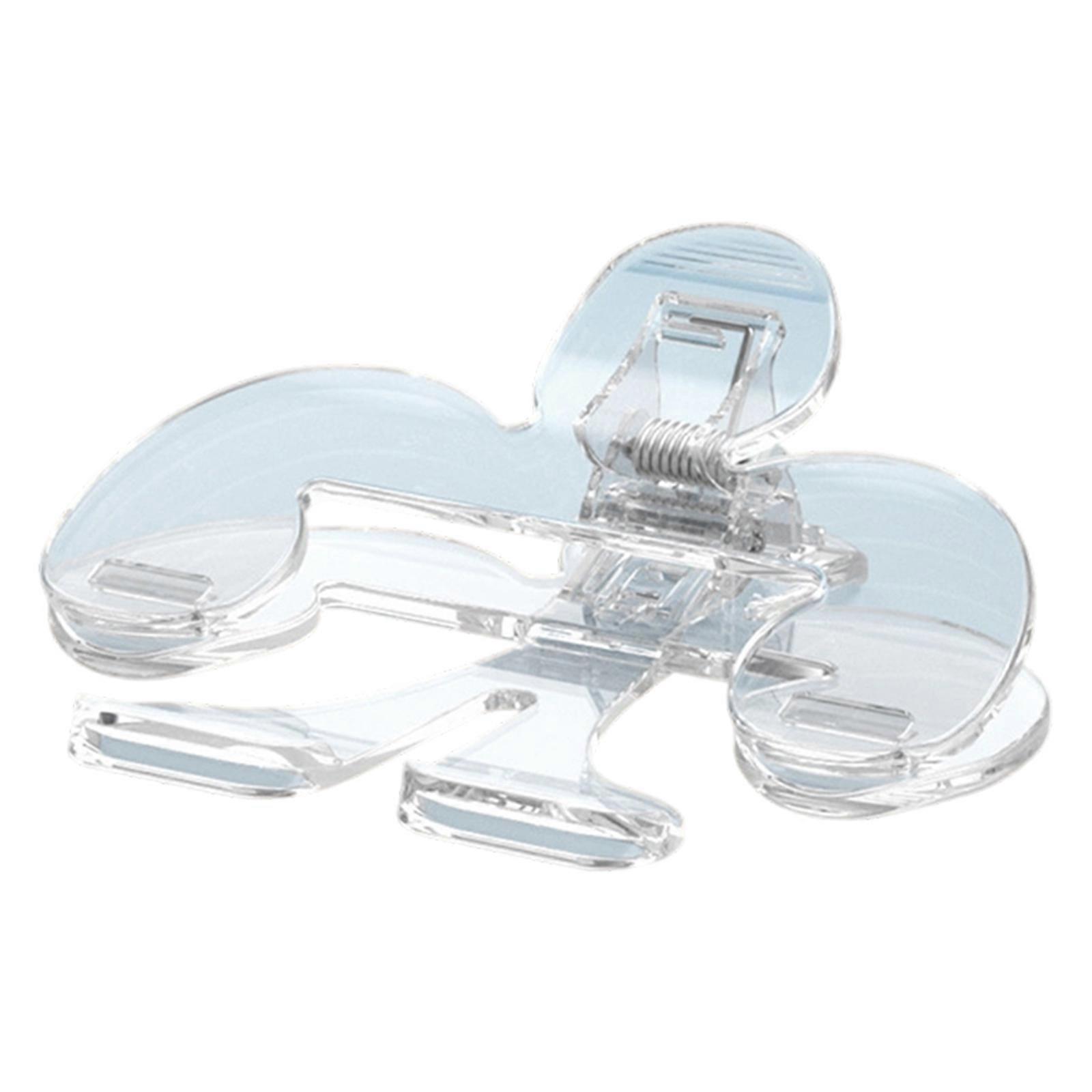 4Pcs Clear Paper Clip for Picture Document Paper Clamp Book Page Marker Clip Long Paper Clip File Clip for Office School Ice white