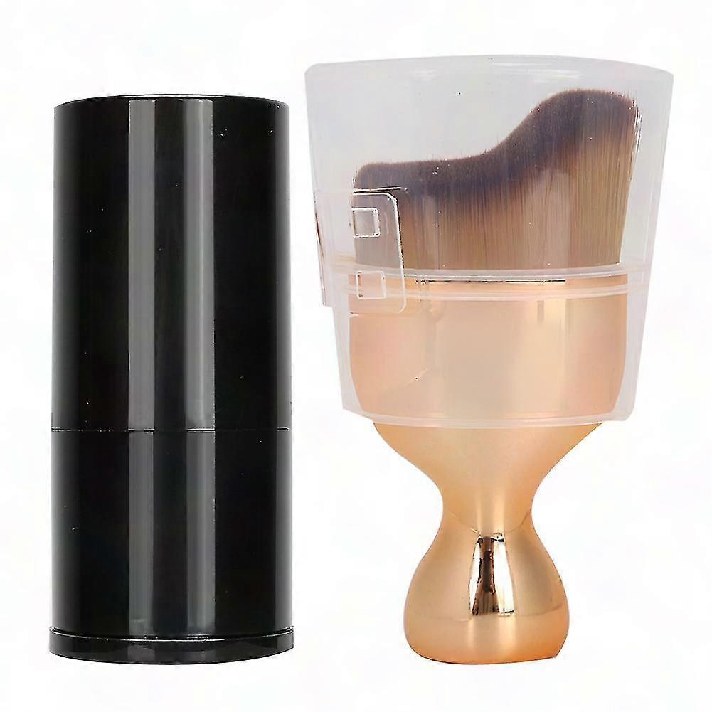 Soft Makeup Brush Set with Curved Foundation and Blush Tools for Cosmetics Application