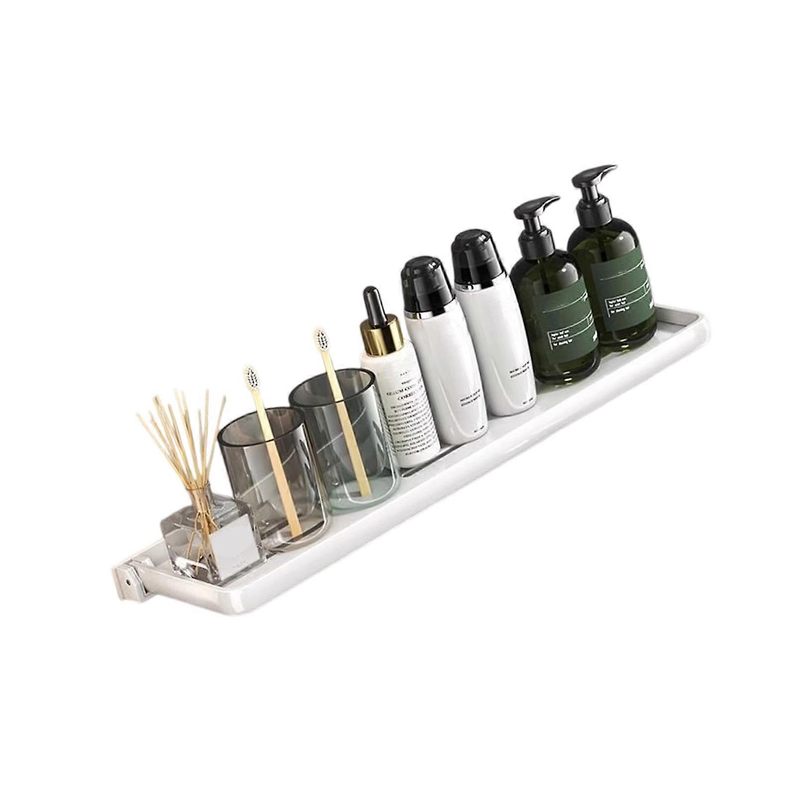 Drop Down Aluminum Shelf Collapsible Space Saving Design Waterproof Rustproof Bathroom Kitchen Organizers for Storage Multicolor