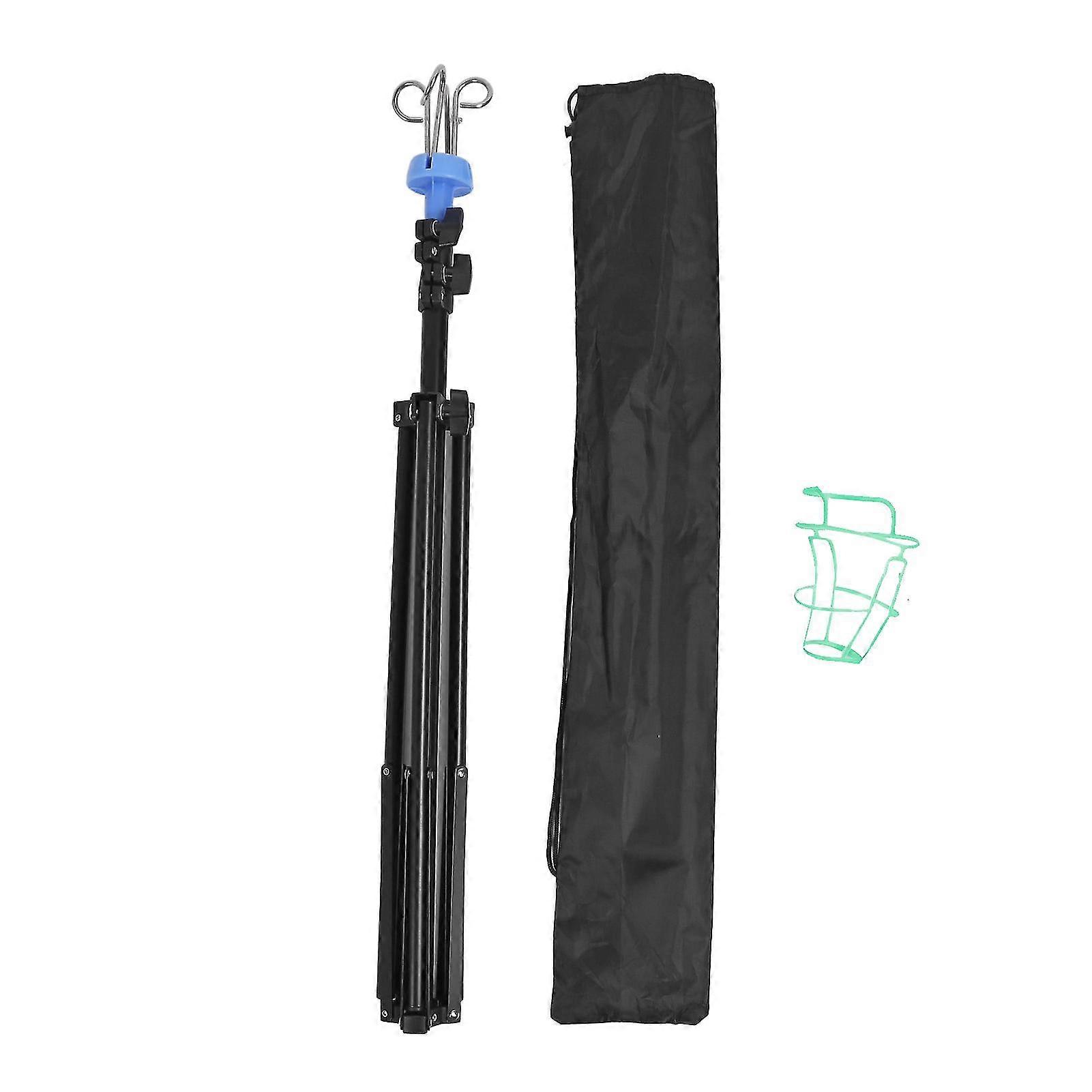Collapsible IV stand for travel with multifunctional tripod design