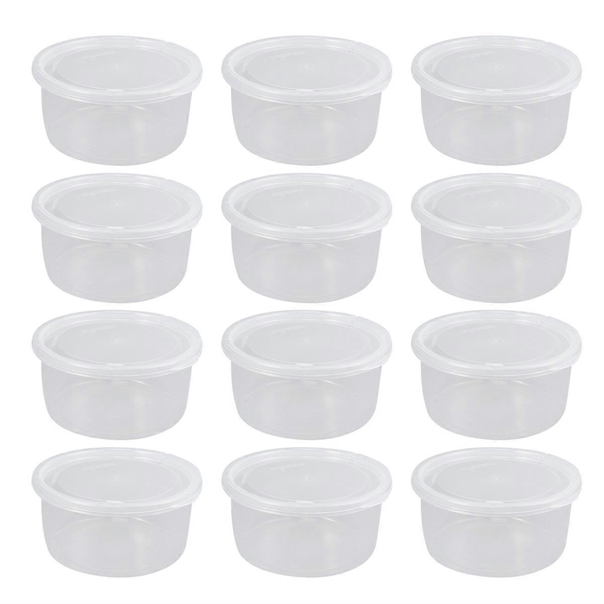 Transparent Plastic Crisper with Sealed Lid for Kitchen Use Reusable 350ml Small Food Containers Stackable